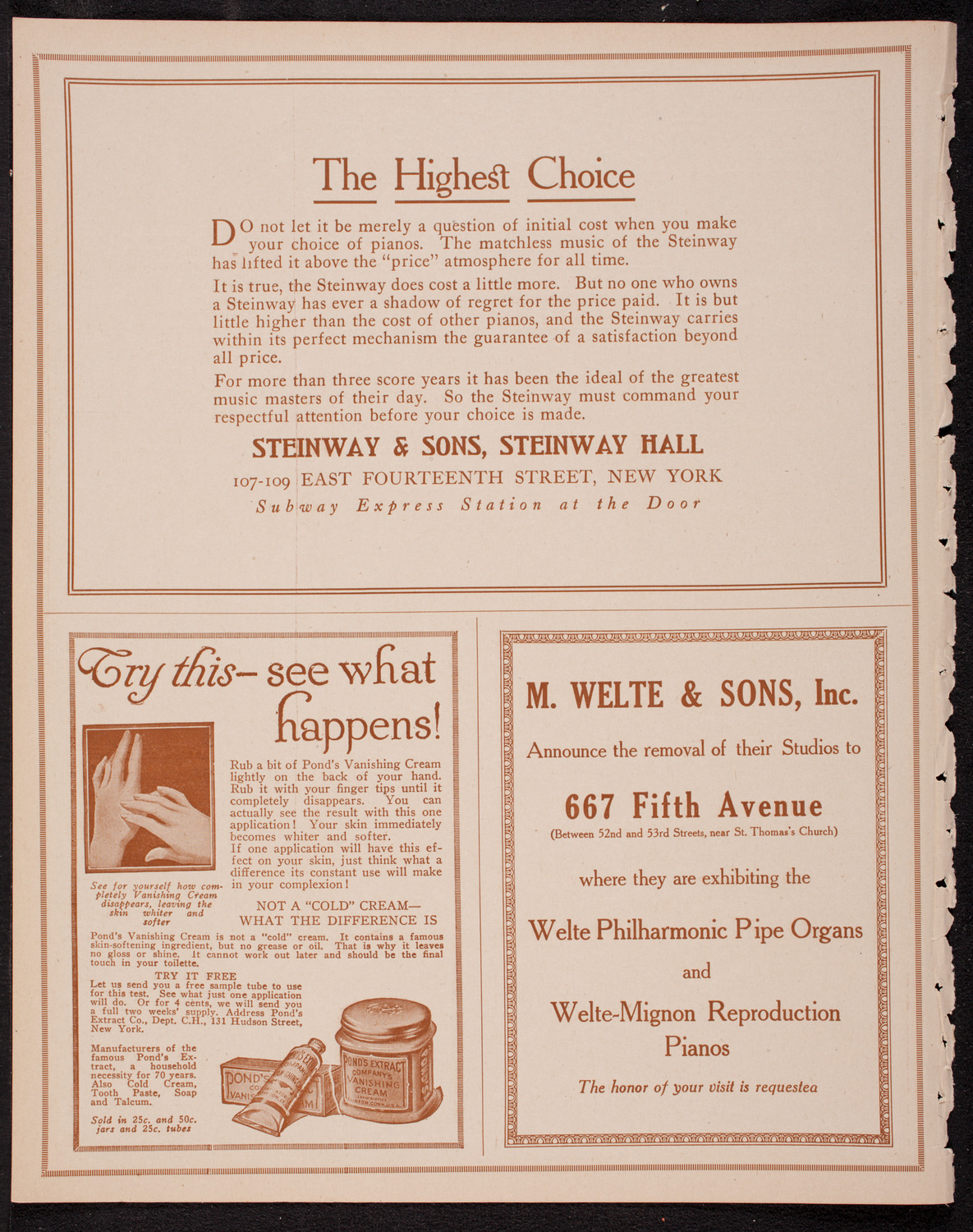 George Dostal, Tenor, October 29, 1916, program page 4
