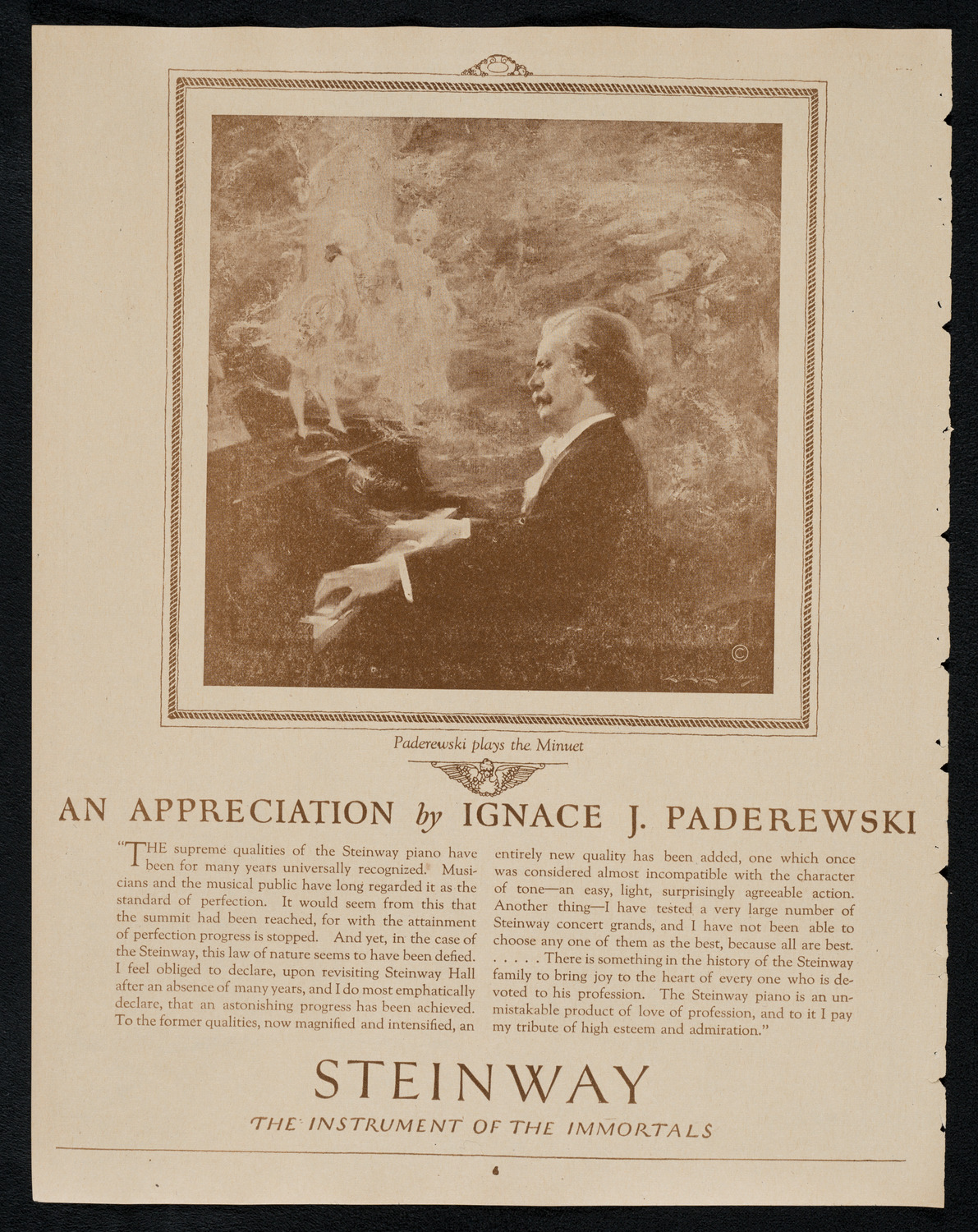 Ignacy Jan Paderewski, Piano, April 22, 1923, program page 4