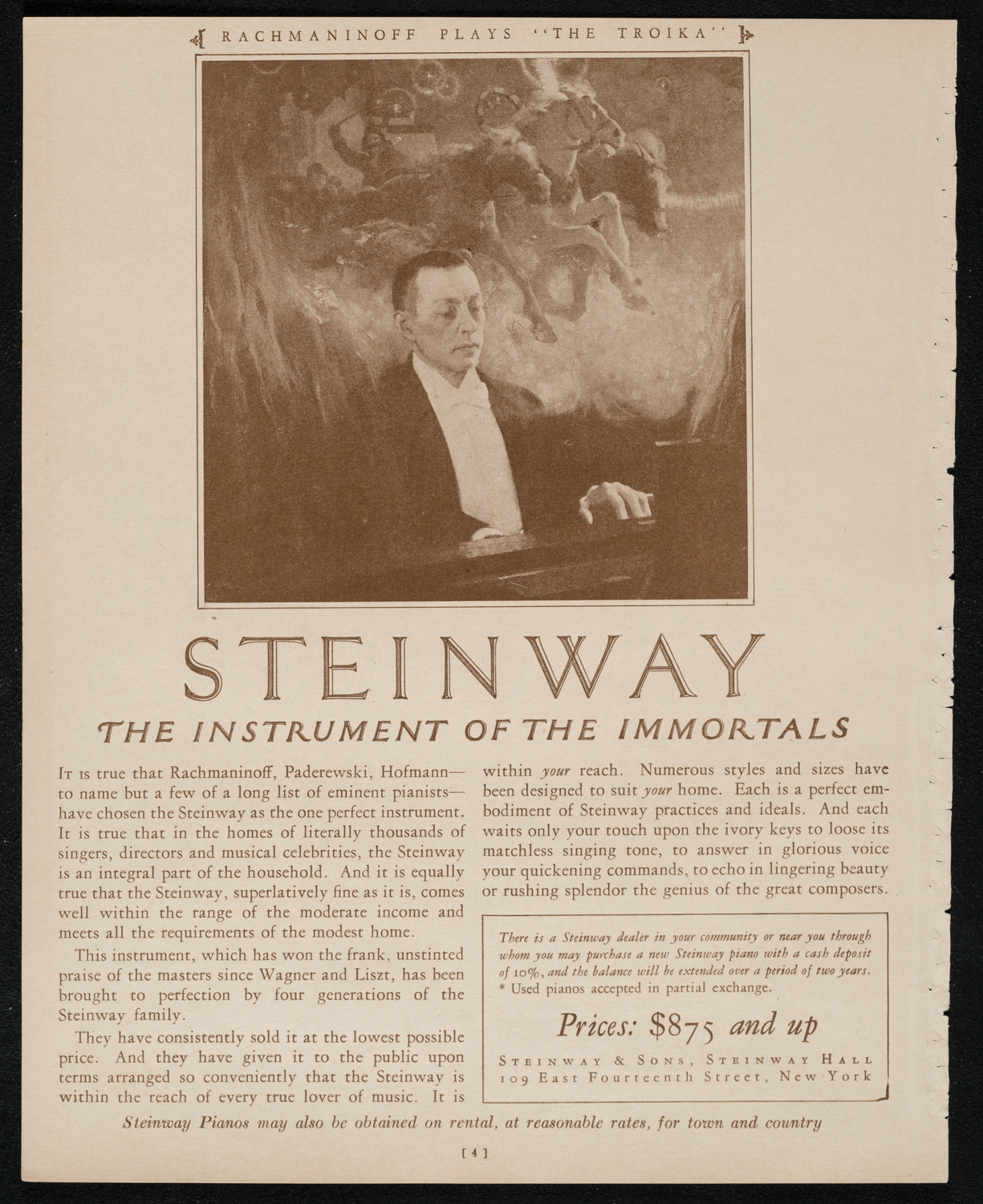 Vladimir Rosing, Tenor, October 20, 1924, program page 4