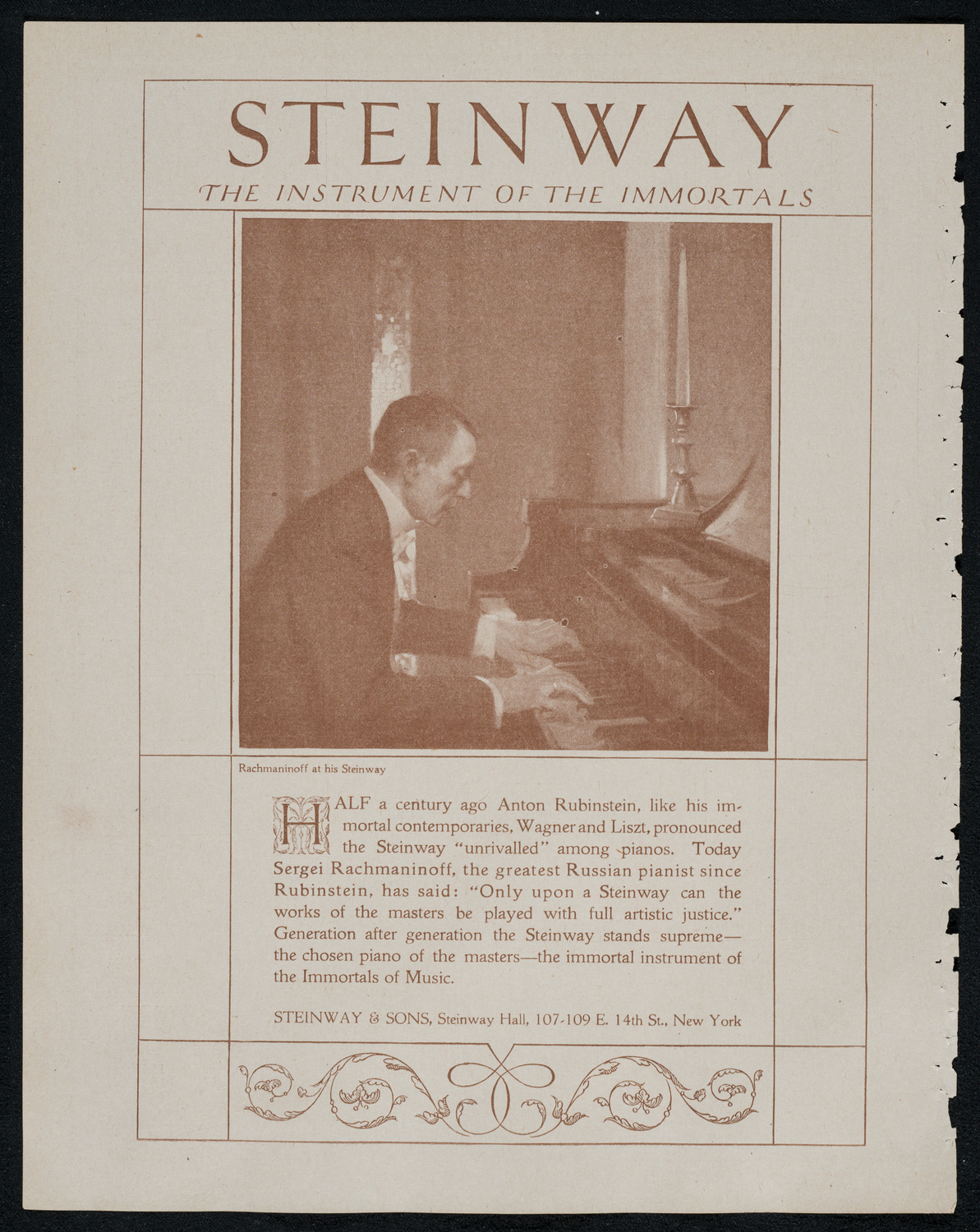 Alfred Cortot, Piano, January 24, 1921, program page 4