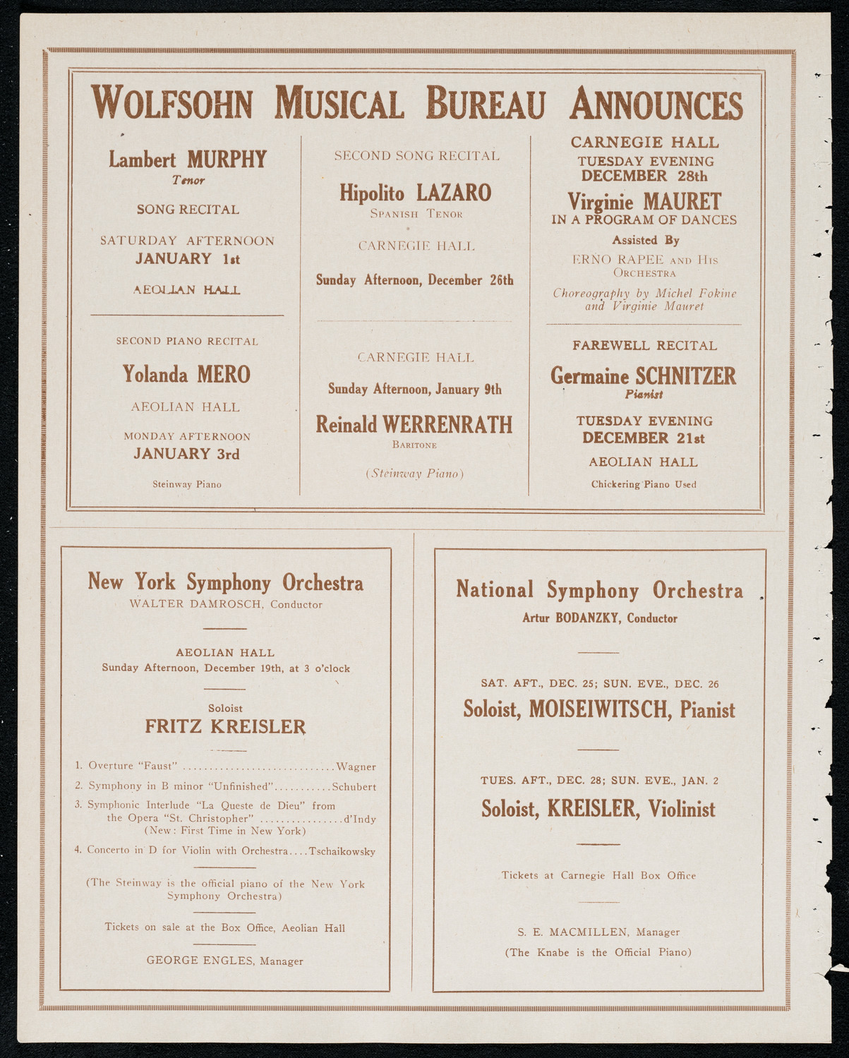 Benefit: Beth Abraham Home for Incurables, December 18, 1920, program page 8