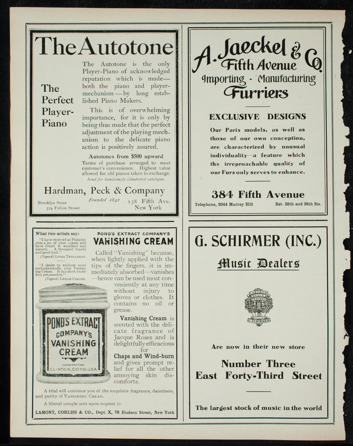 Elmendorf Lecture: Vienna, November 28, 1910, program page 8