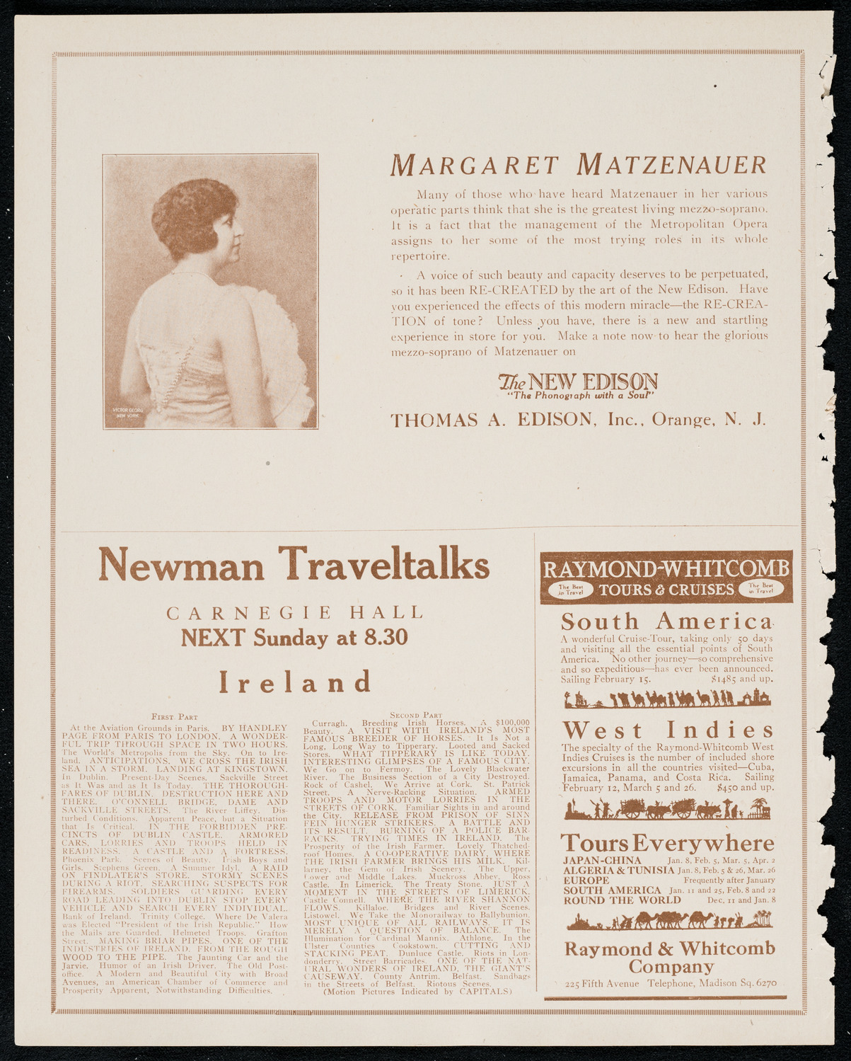Newman Traveltalks: Spain, December 12, 1920, program page 2