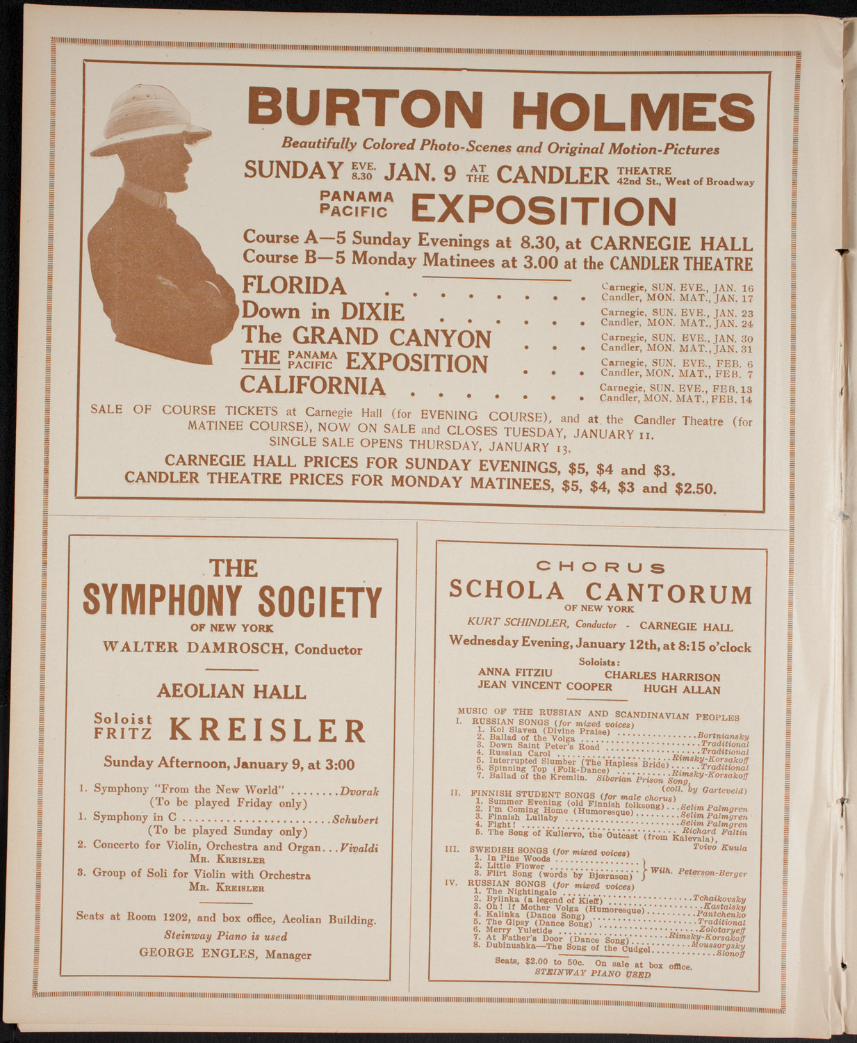 New York Philharmonic, January 7, 1916, program page 8