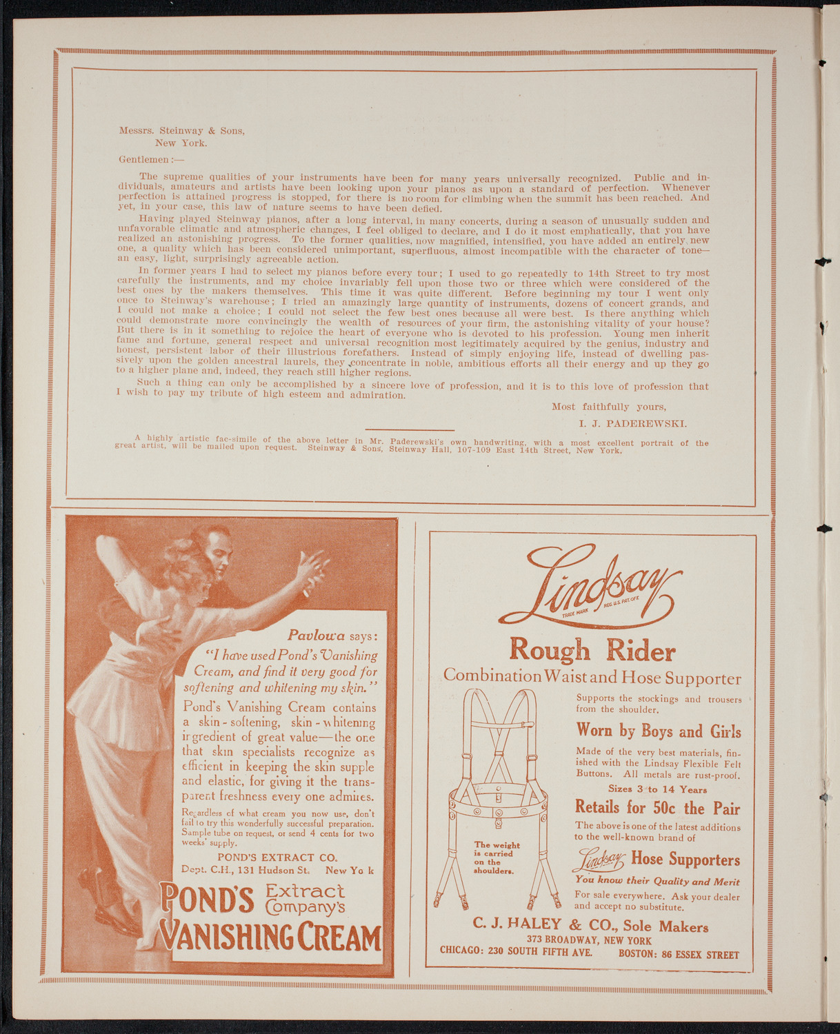 Musical Art Society of New York, March 11, 1915, program page 4