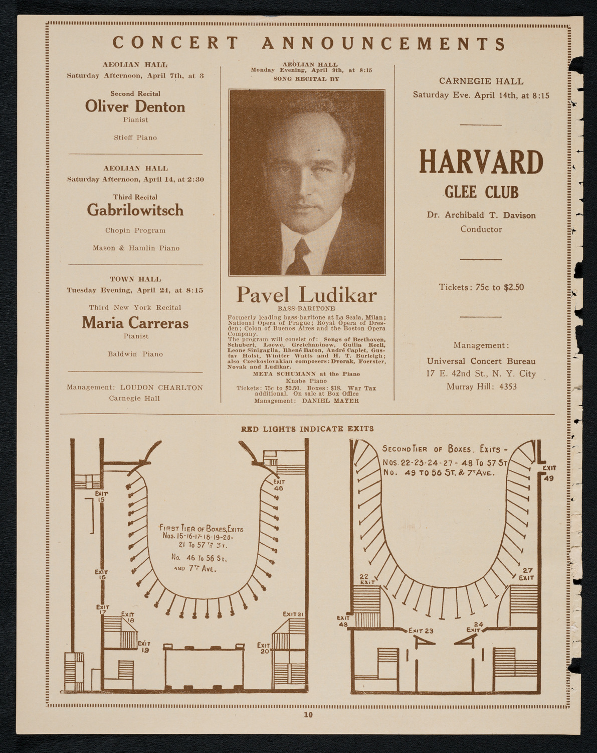 Columbia University Chorus, March 26, 1923, program page 10