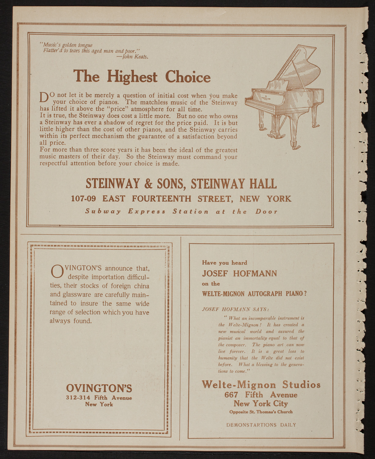New York Philharmonic, March 1, 1918, program page 4