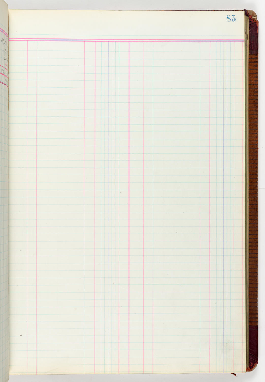Music Hall Accounting Ledger Journal, volume 6, page 85