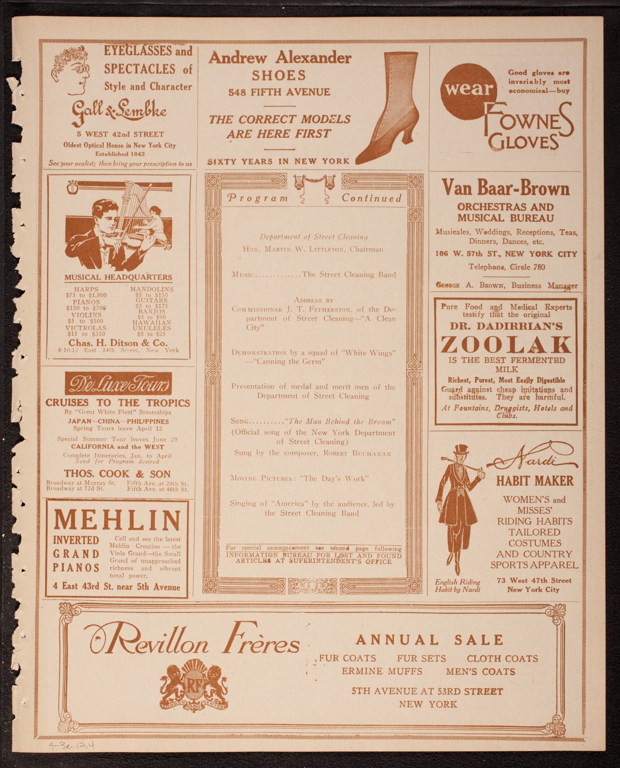 The Civic Forum, April 3, 1917, program page 7