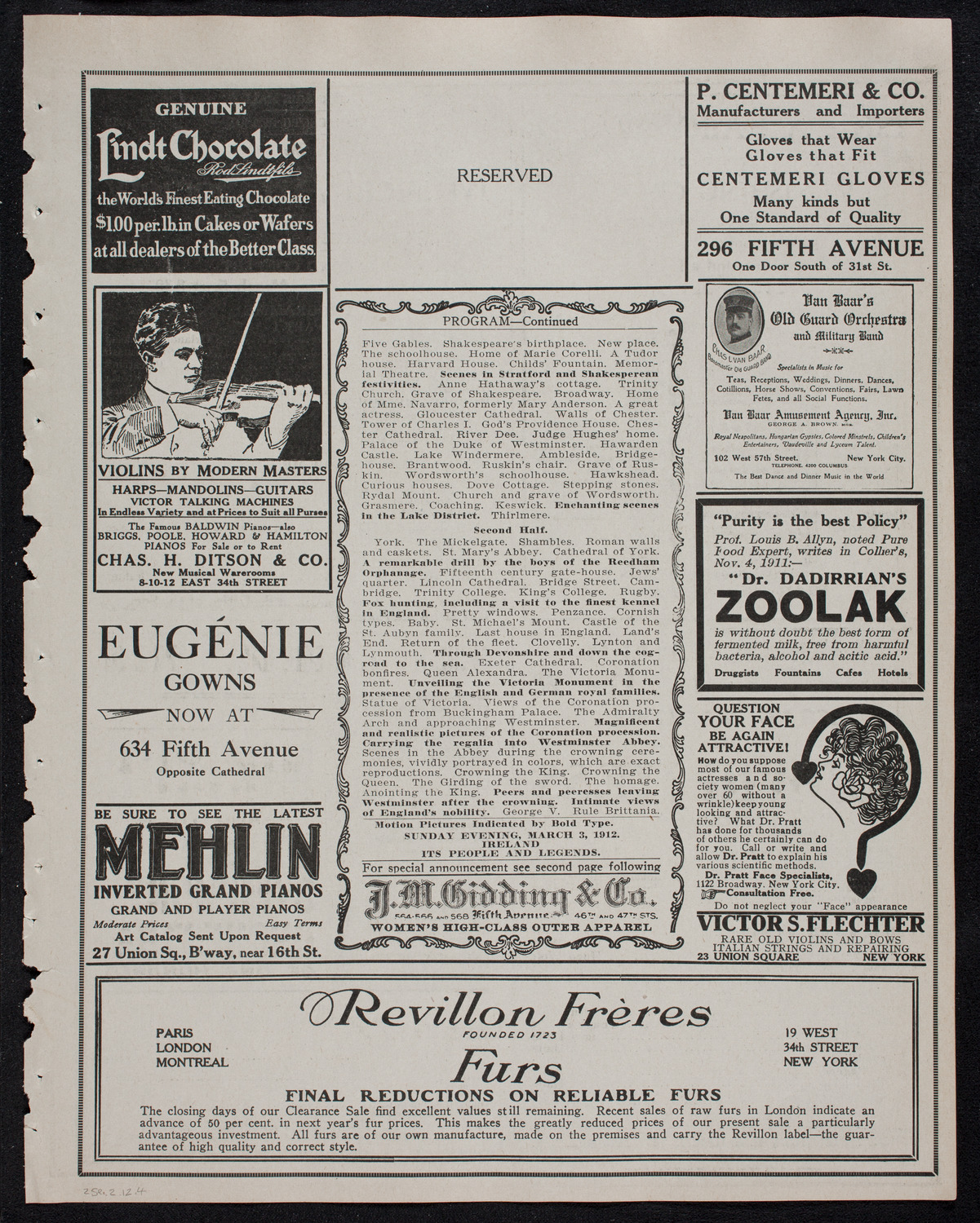 Newman Traveltalks: Rural England, February 25, 1912, program page 7