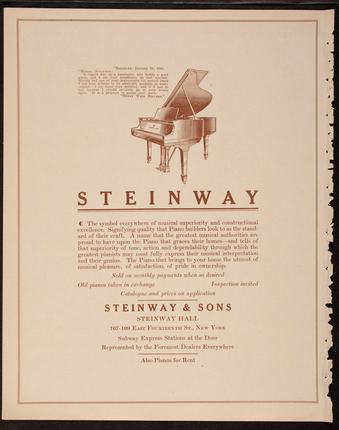 Musical Art Society of New York, December 16, 1919, program page 4