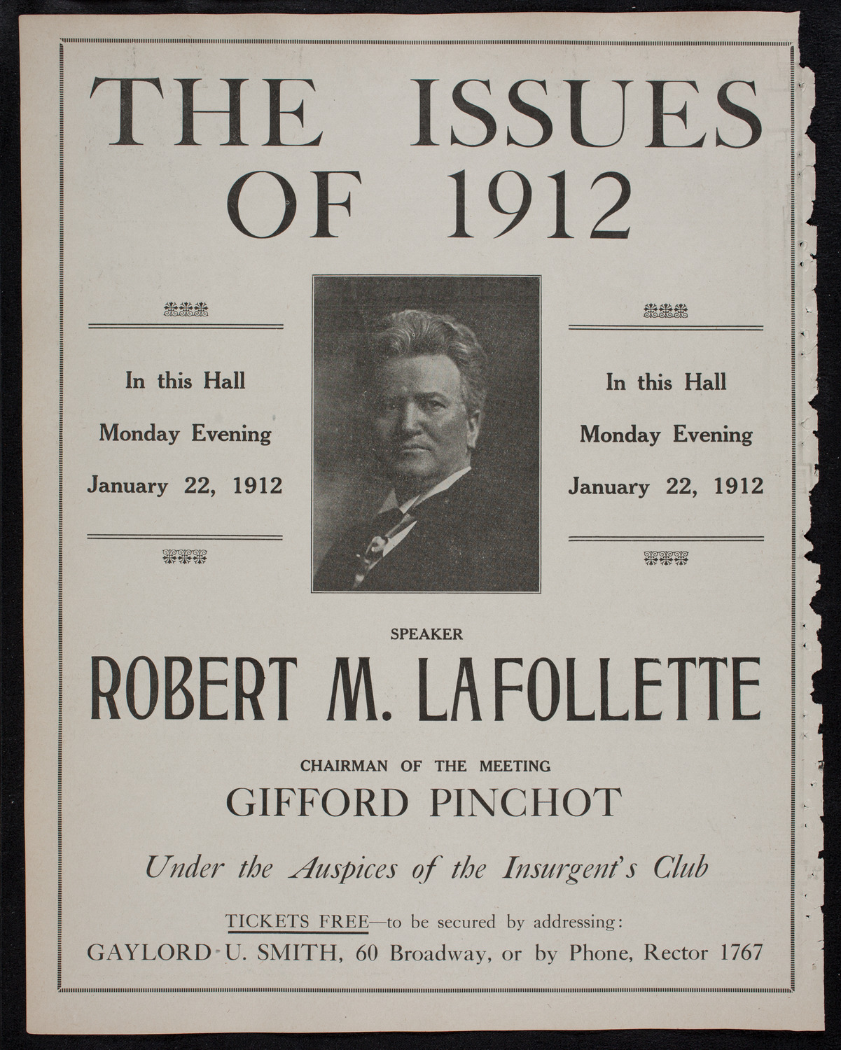 Lecture by Albert J. Beveridge, January 17, 1912, program page 10