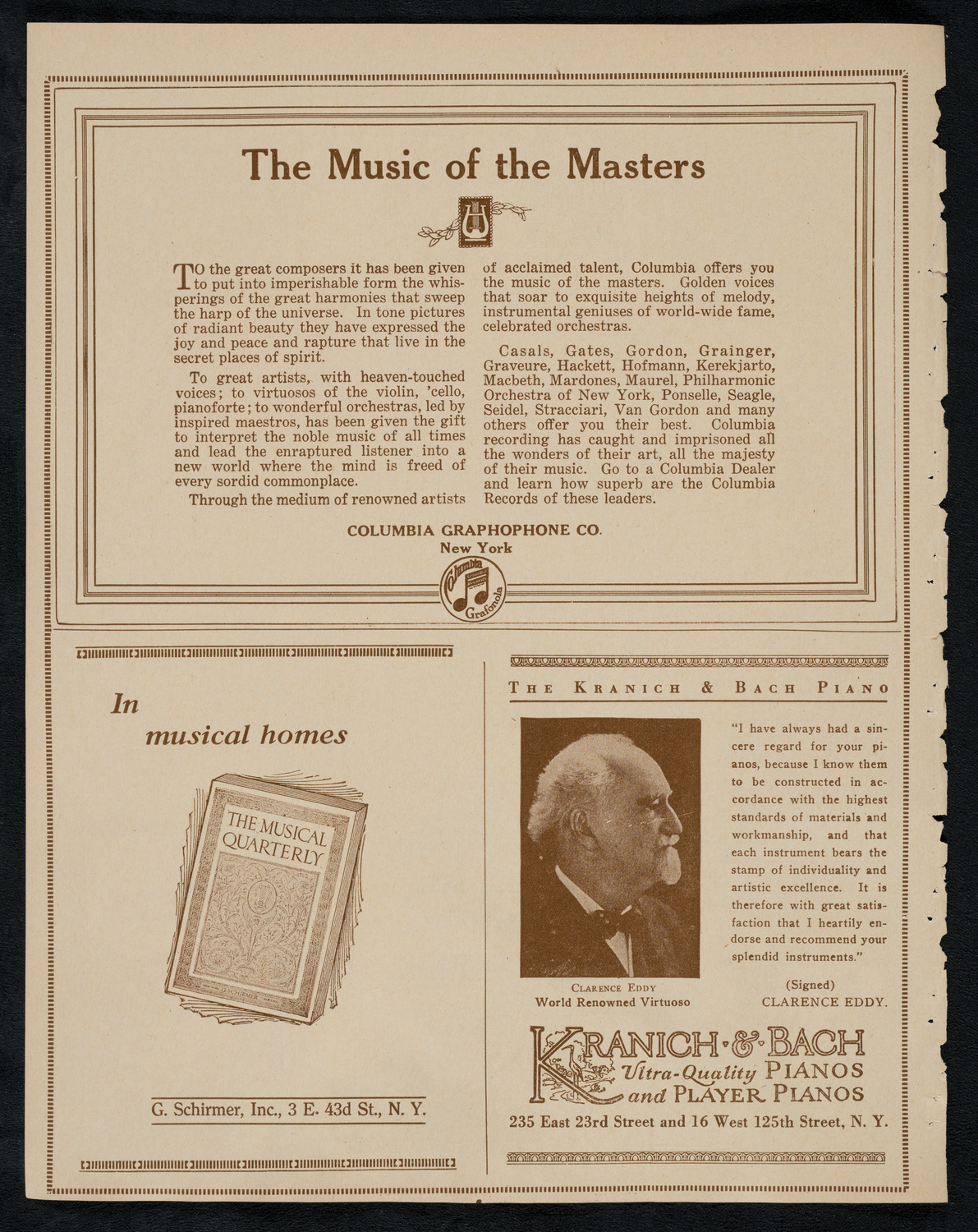 New York Philharmonic, March 9, 1923, program page 6