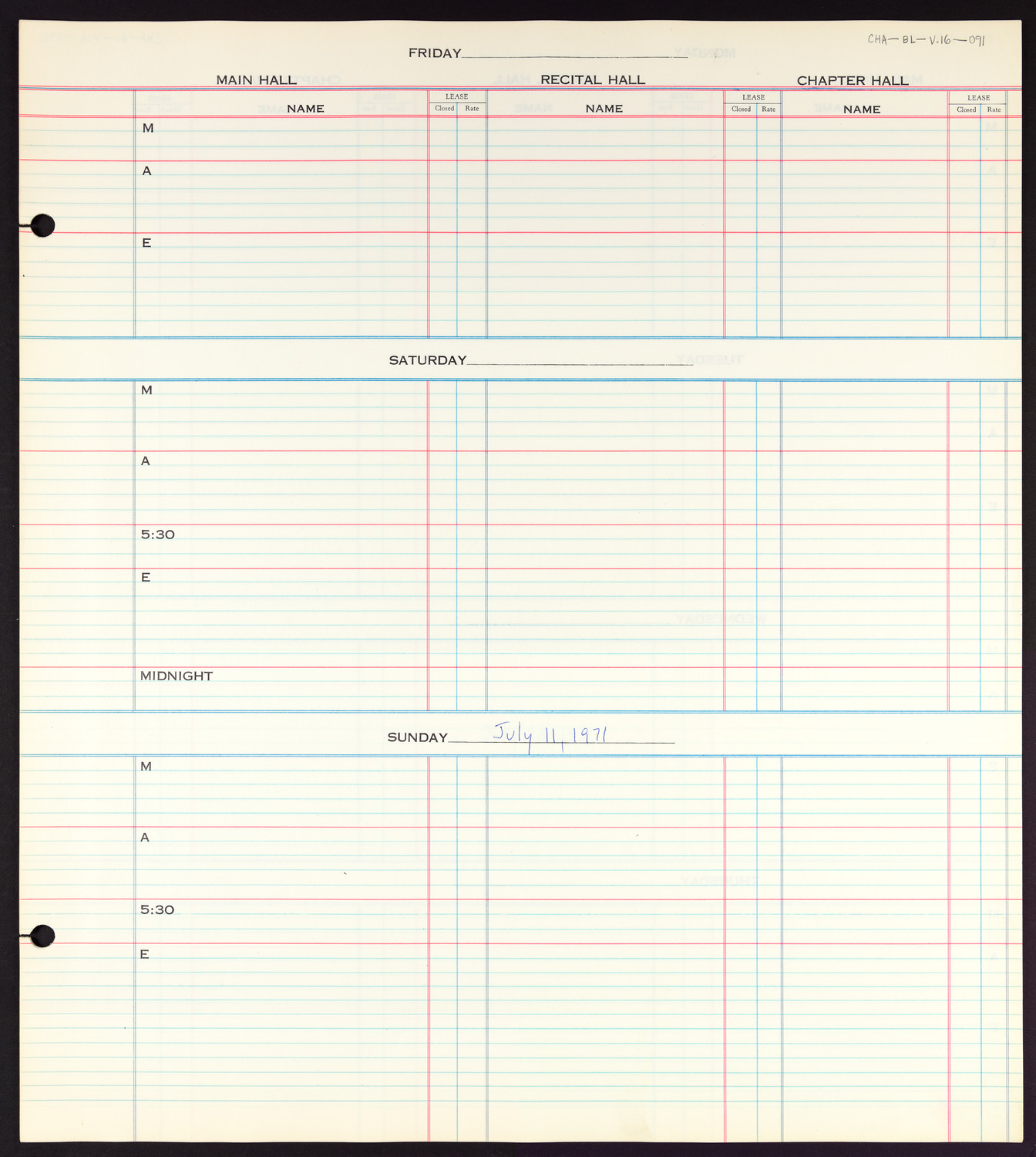 Carnegie Hall Booking Ledger, volume 16, page 91