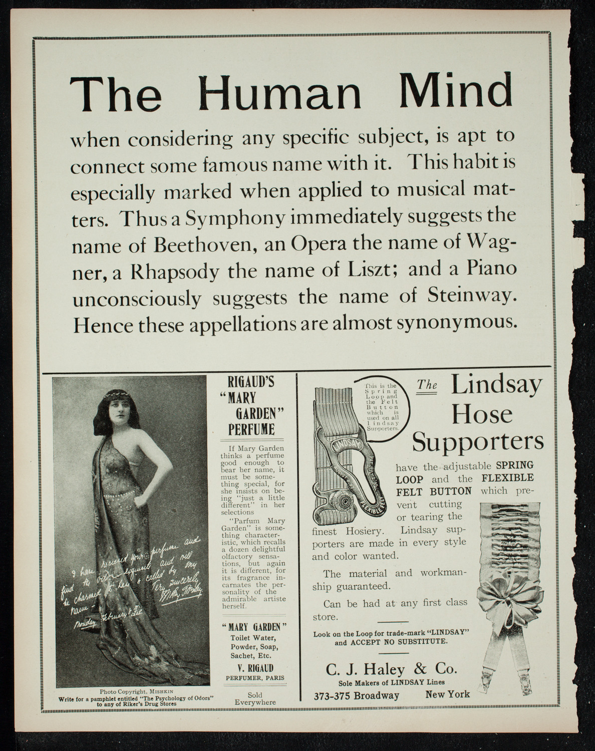 Benefit: St. Mark's Hospital, November 26, 1910, program page 4