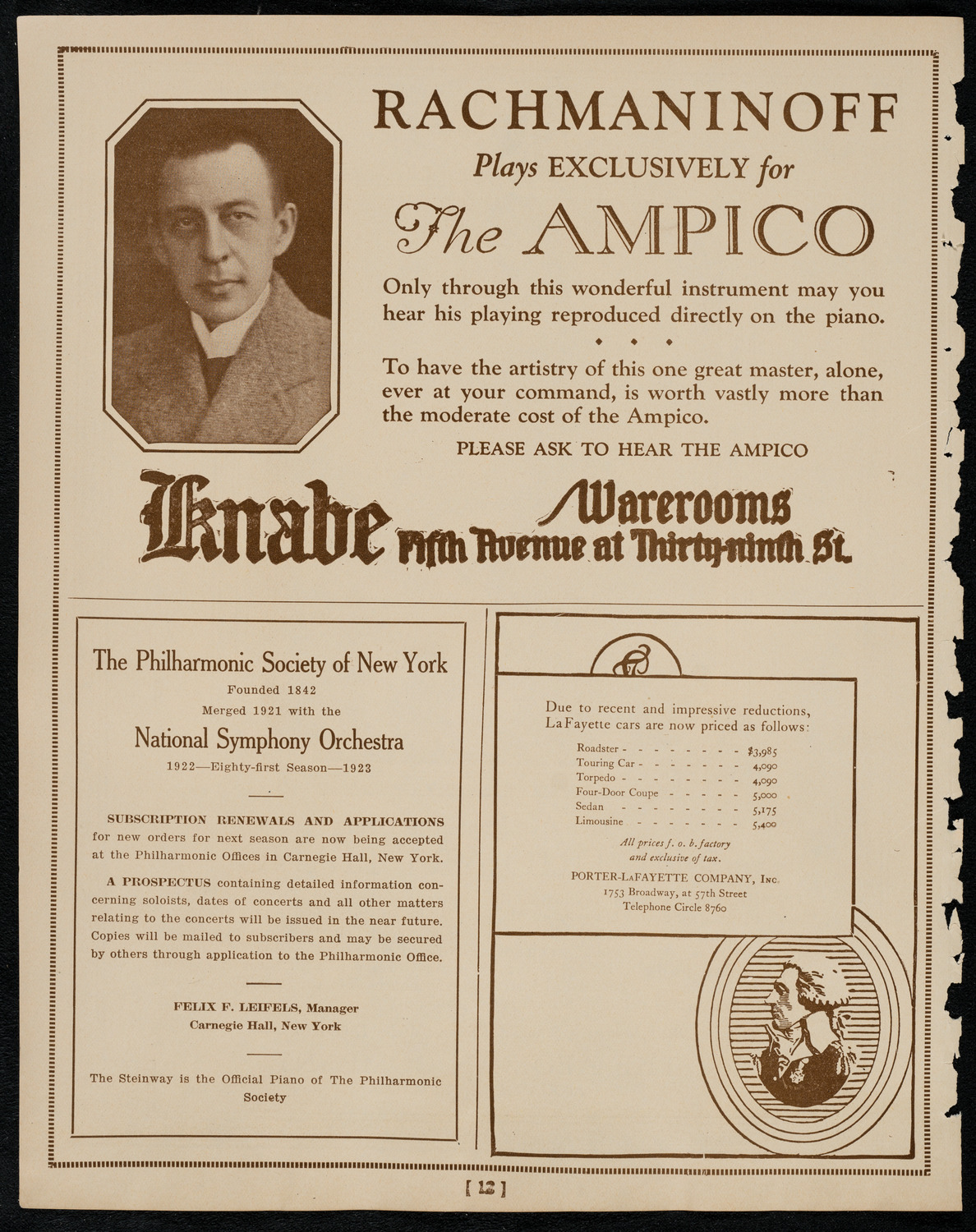 Music and Moving-Picture Views of Spain, May 21, 1922, program page 12