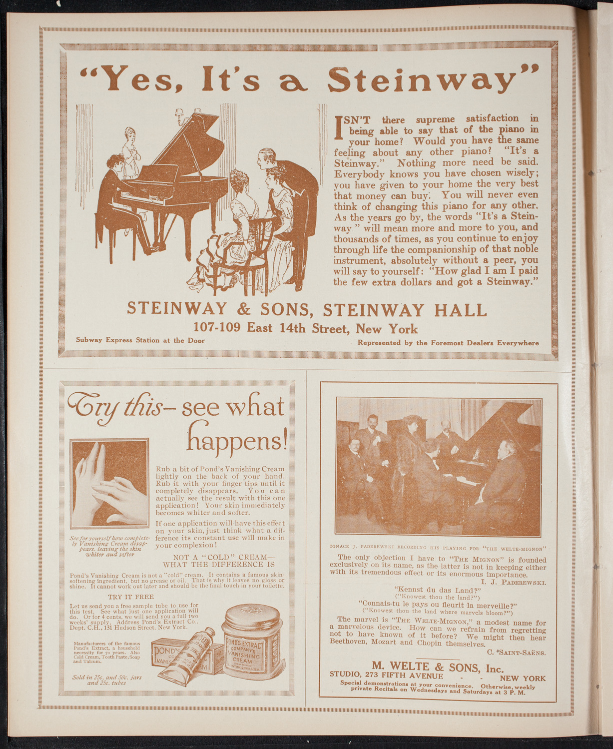 Mischa Elman, Violin, December 11, 1915, program page 4