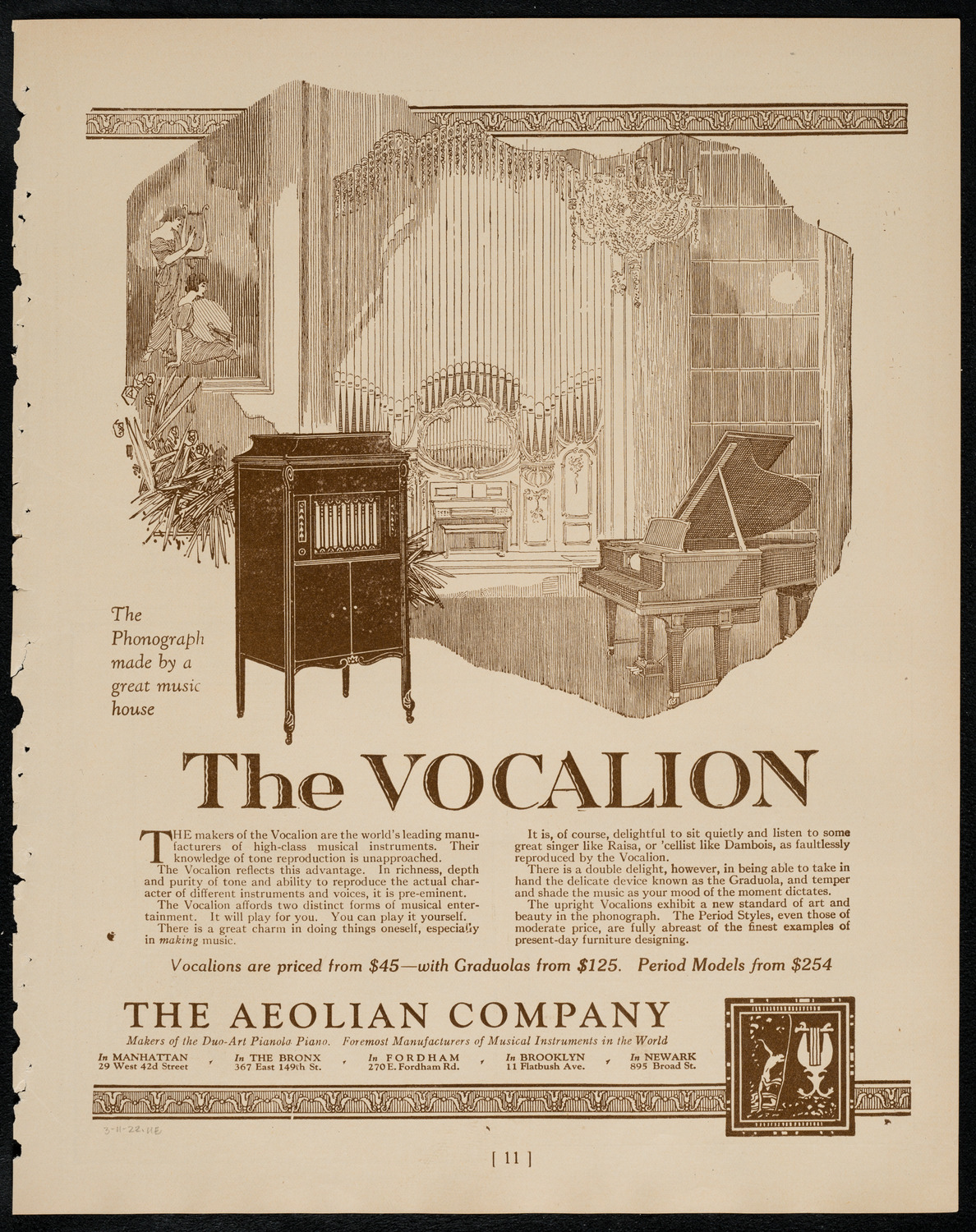 Maria Ivogun, Soprano, March 11, 1922, program page 11