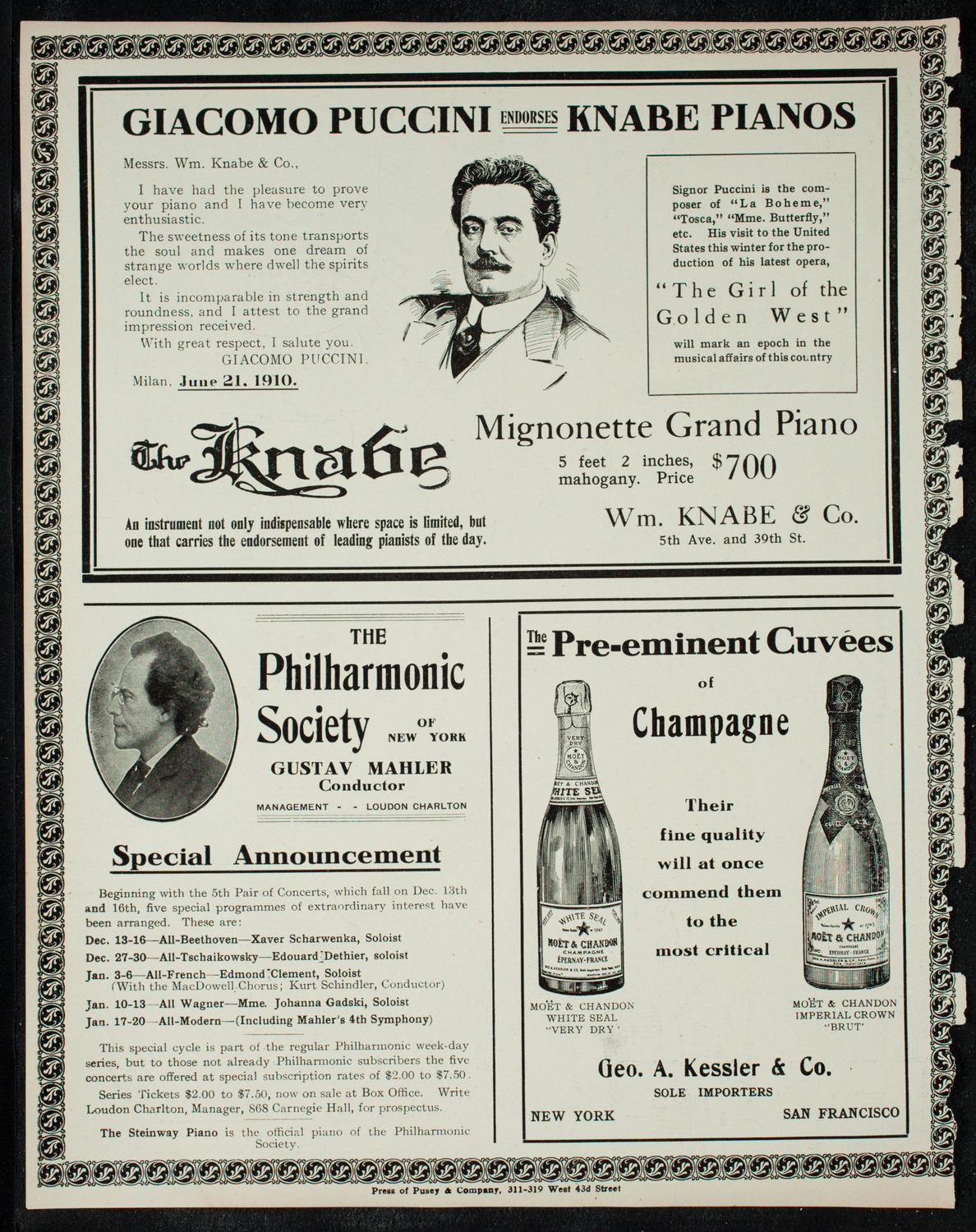 Elmendorf Lecture: Paris, December 12, 1910, program page 12