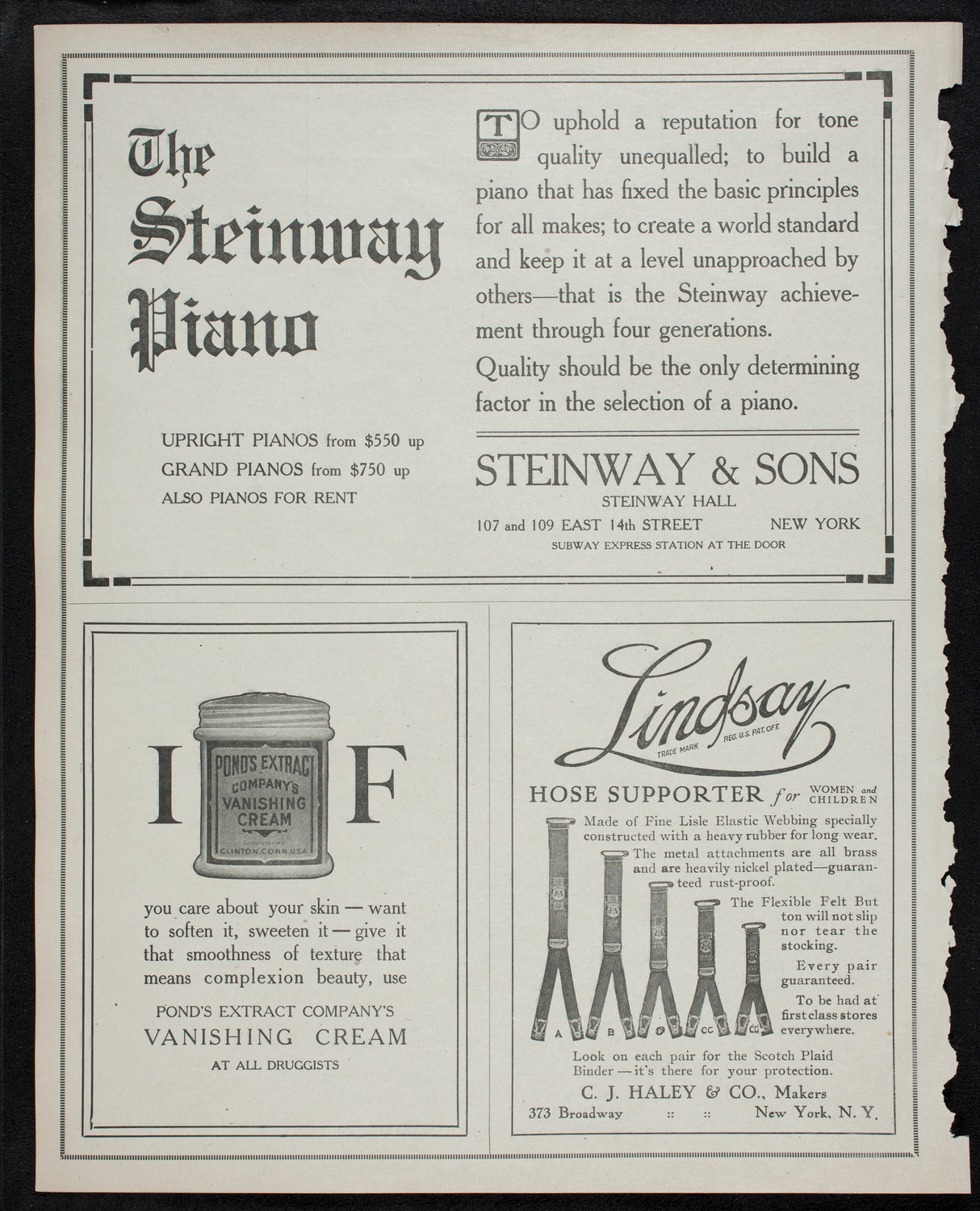 New York Philharmonic, November 21, 1912, program page 4