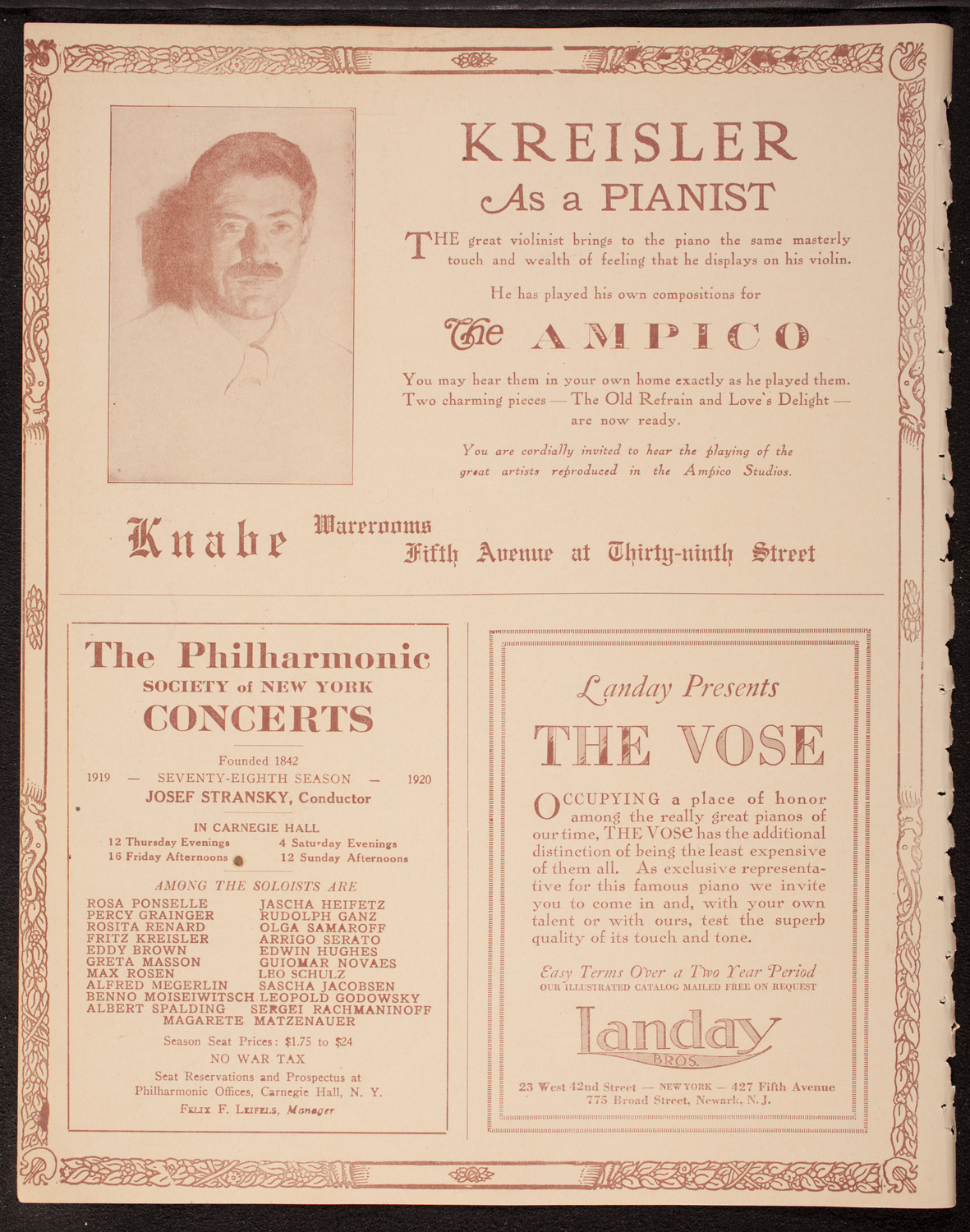 Ruth Ray, Violin, November 4, 1919, program page 12