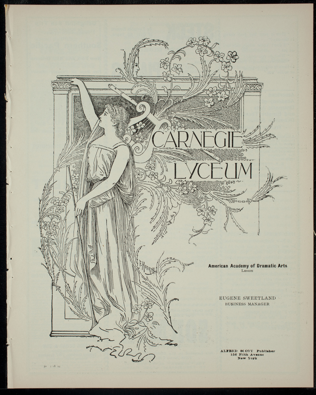 Clayton Mackenzie Legge in "Robert Burns", January 28, 1905, program page 1