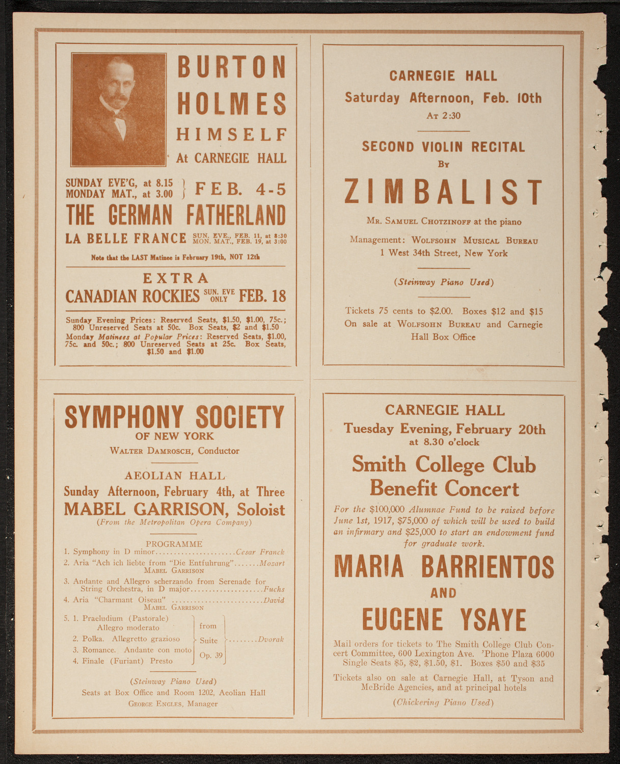 Hampton Concert, February 1, 1917, program page 8