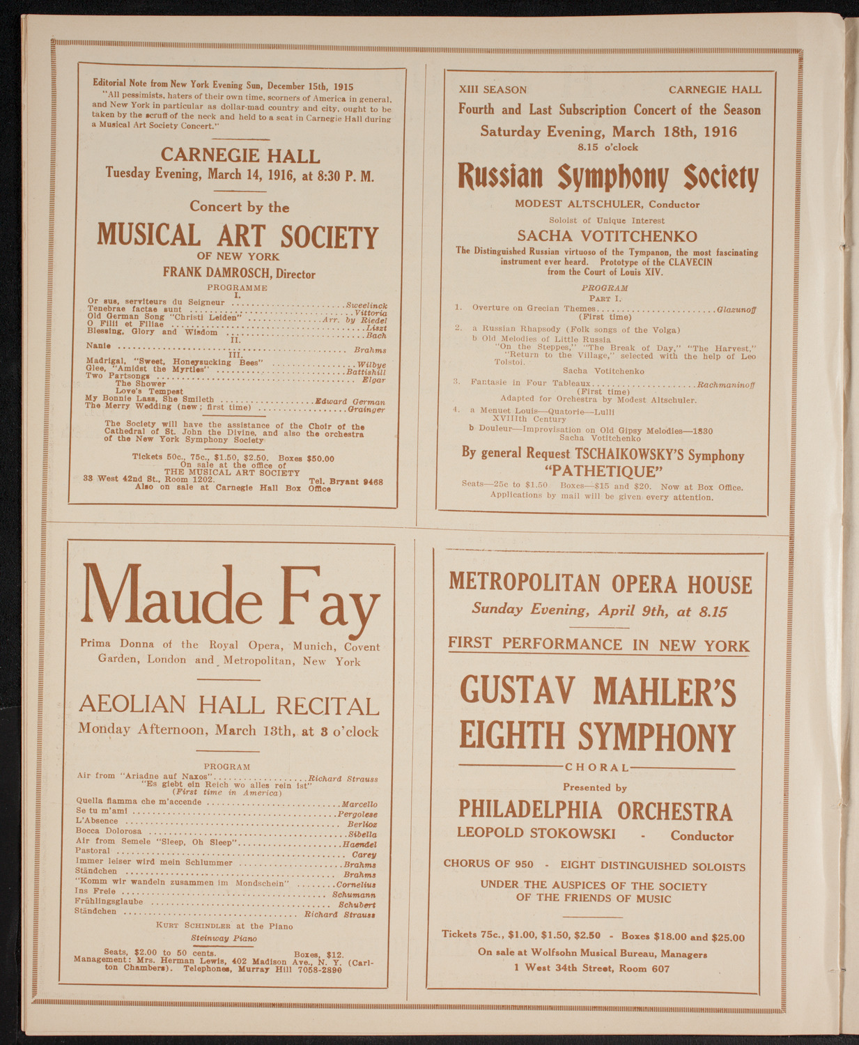 Symphony Concert for Young People, March 11, 1916, program page 10