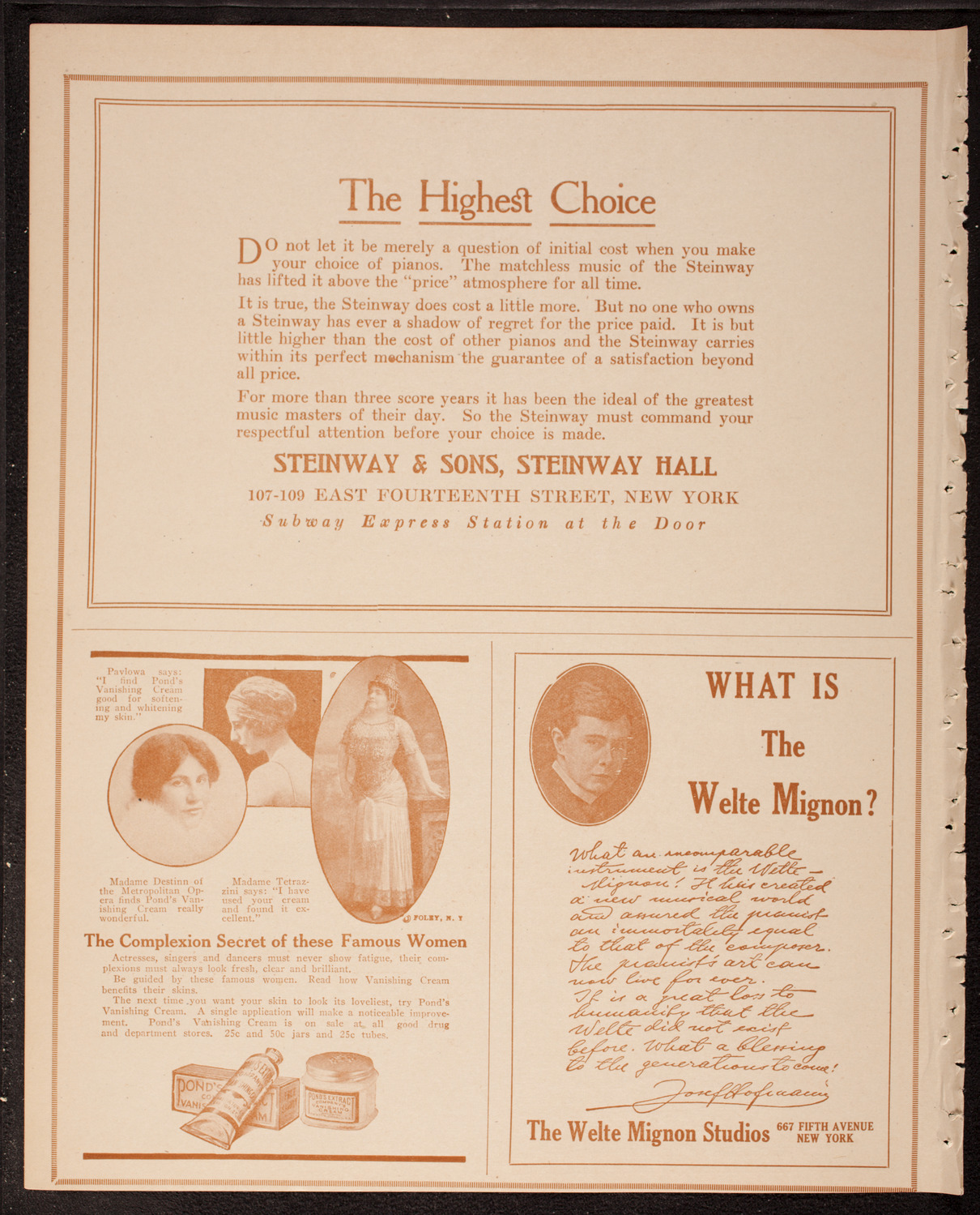 Frank Loubet's Orchestra, April 29, 1917, program page 4
