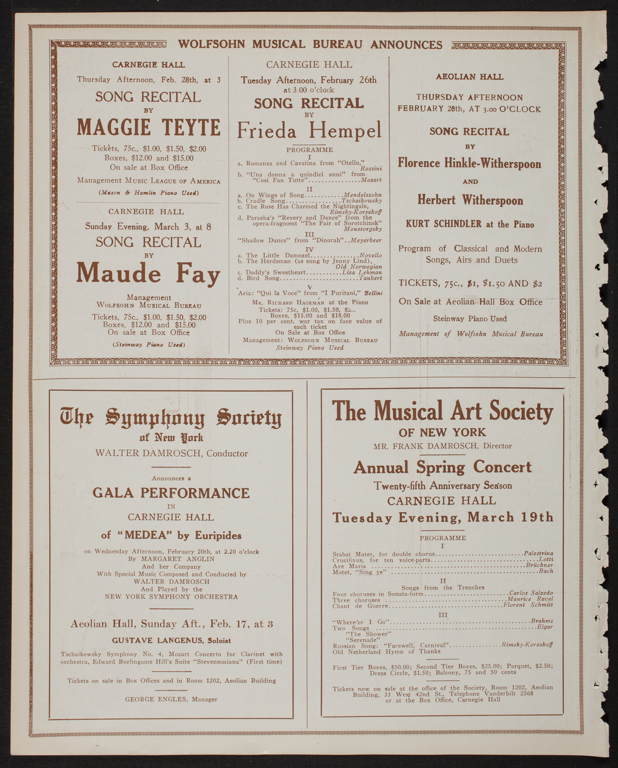 Sunday Campaign Choir Rally and Choral Festival, February 18, 1918, program page 8