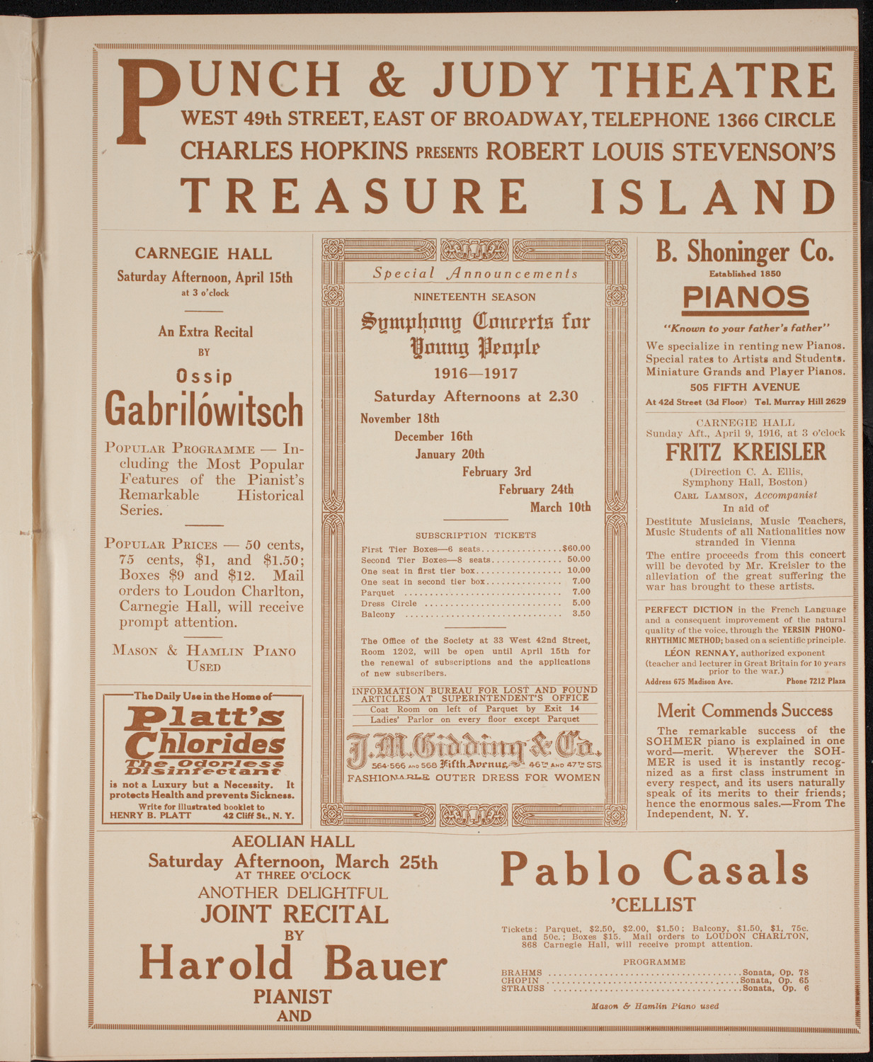 New York Philharmonic, March 24, 1916, program page 7