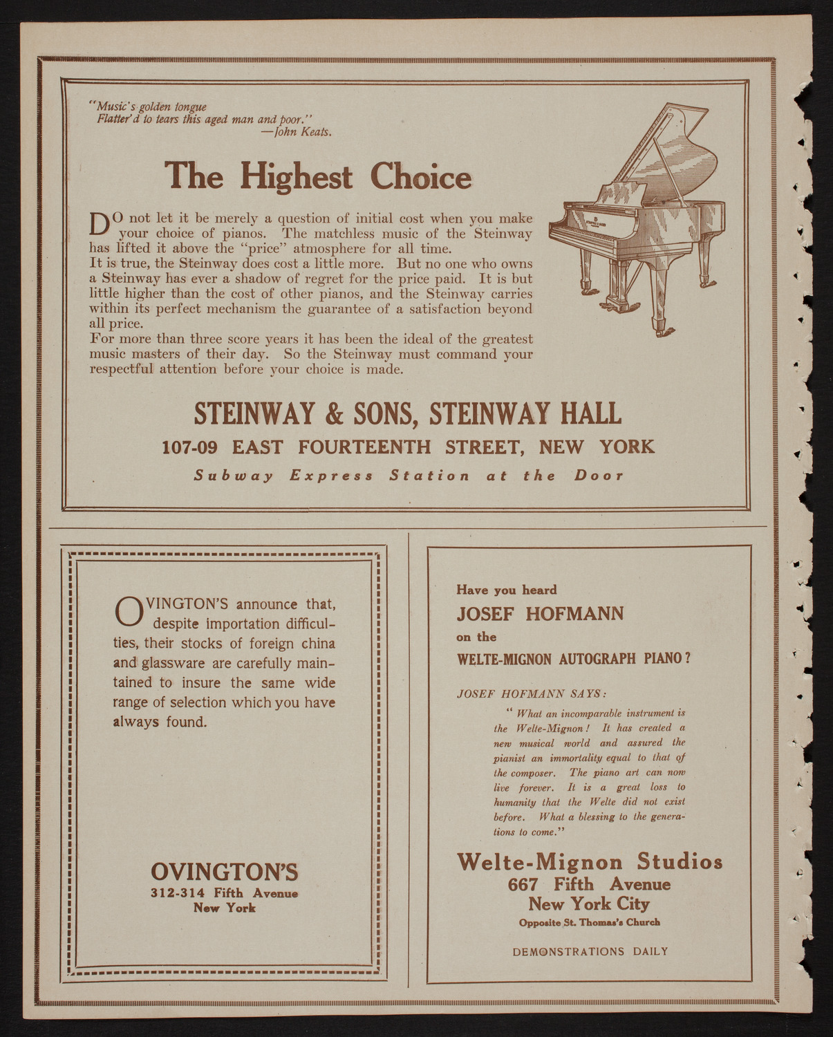 Patriotic Rally: Evening Sun Tobacco Fund Concert and Lecture, April 5, 1918, program page 4