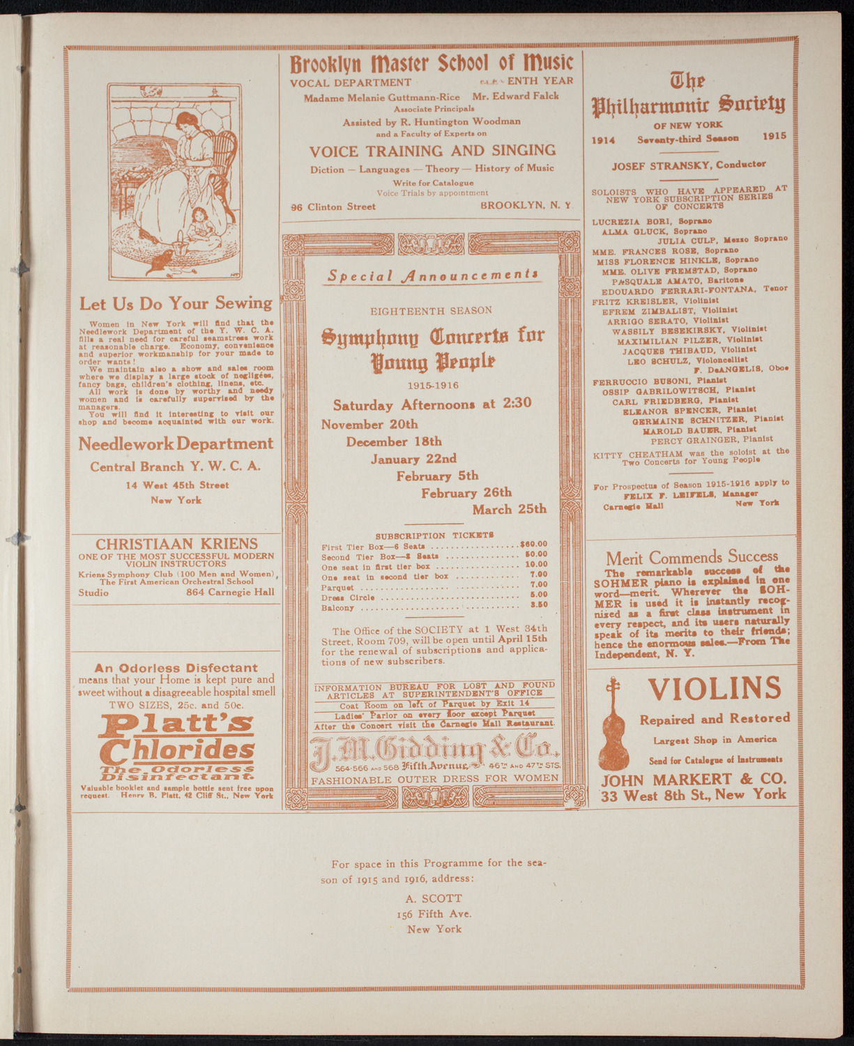 Benefit: St. Andrew's One-Cent Coffee Stands, April 22, 1915, program page 9