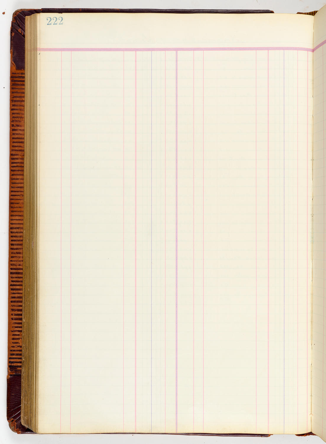 Music Hall Accounting Ledger, volume 3, page 222