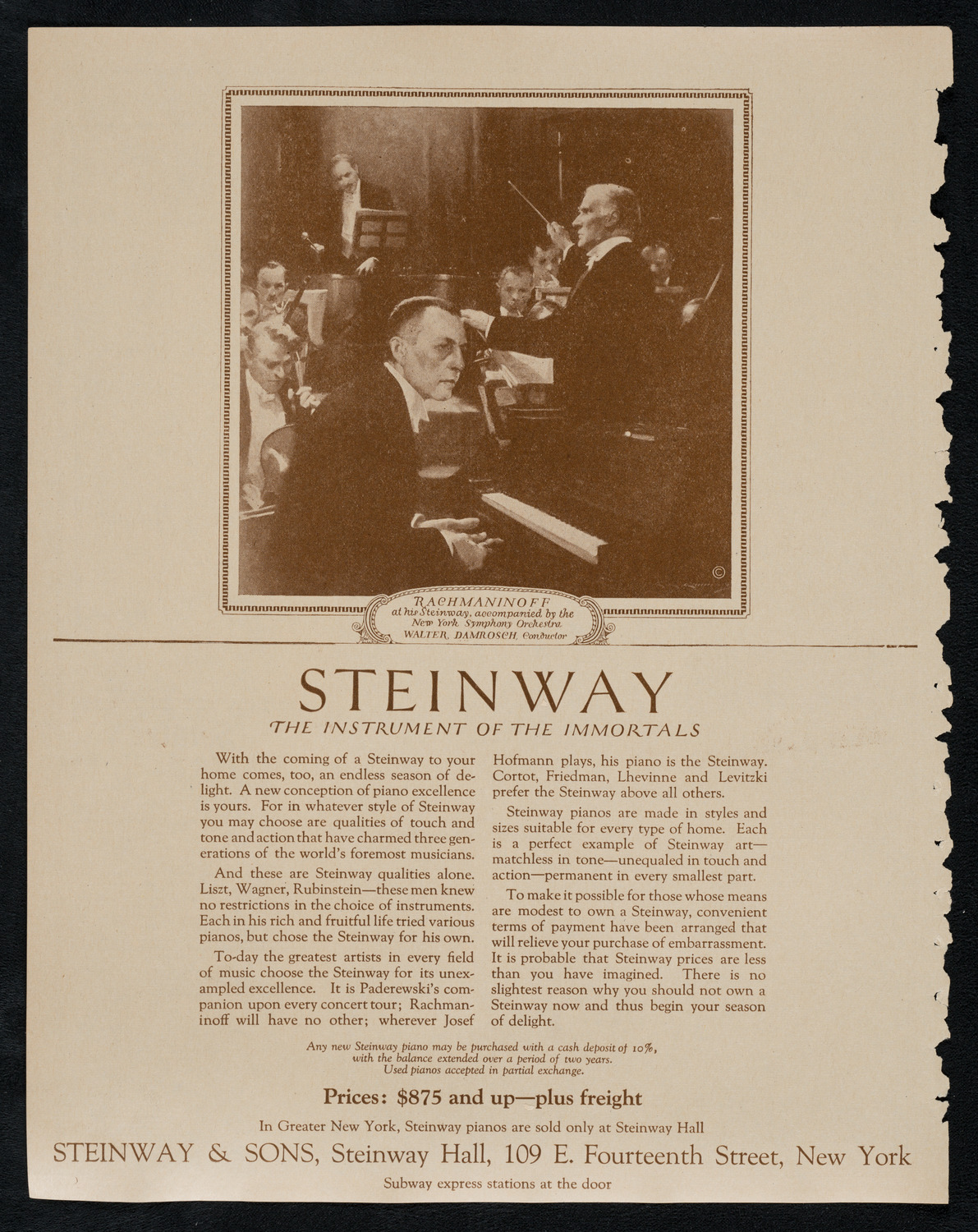 New York Philharmonic, March 2, 1923, program page 4