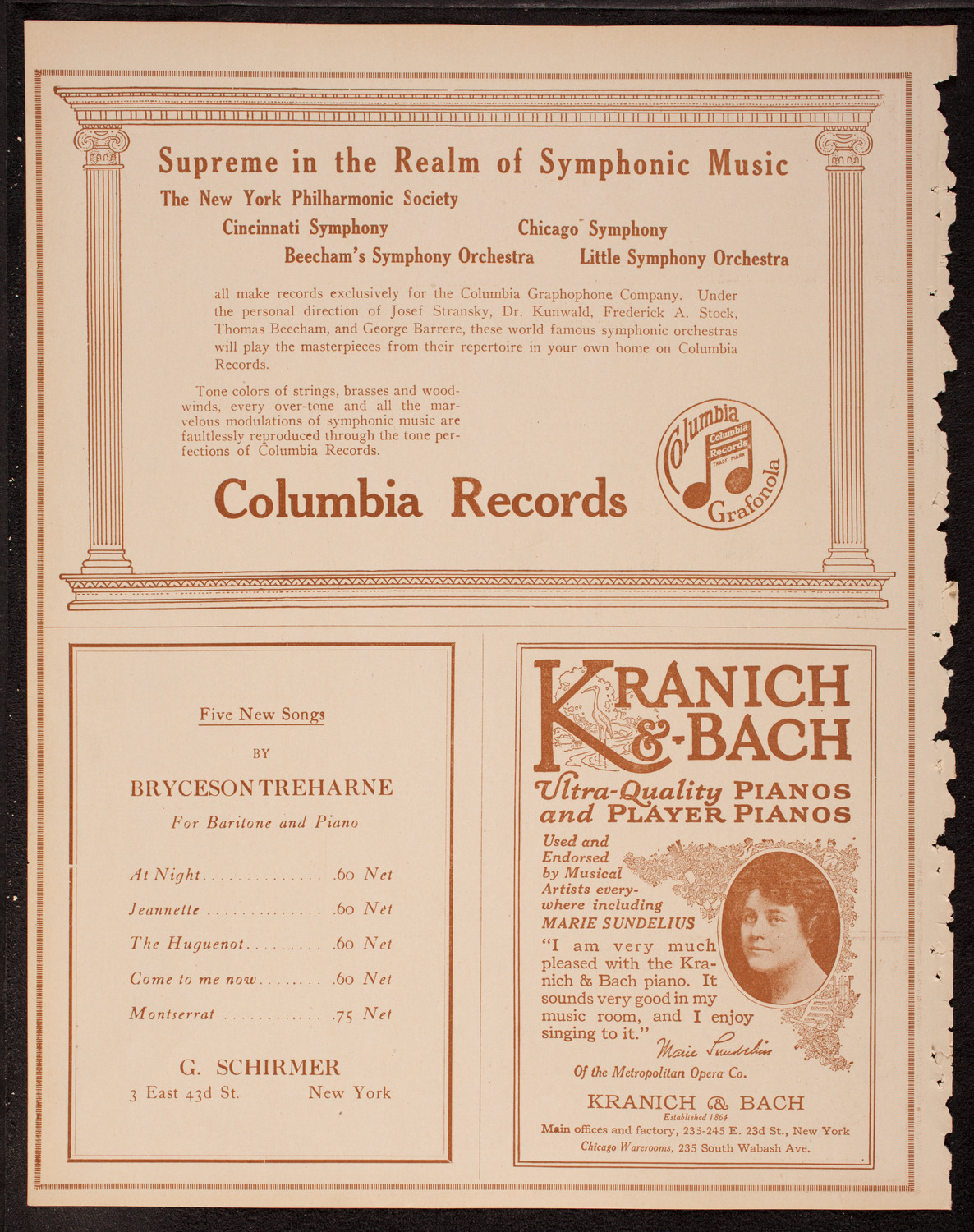 Ossip Gabrilowitsch, Piano, November 18, 1917, program page 6