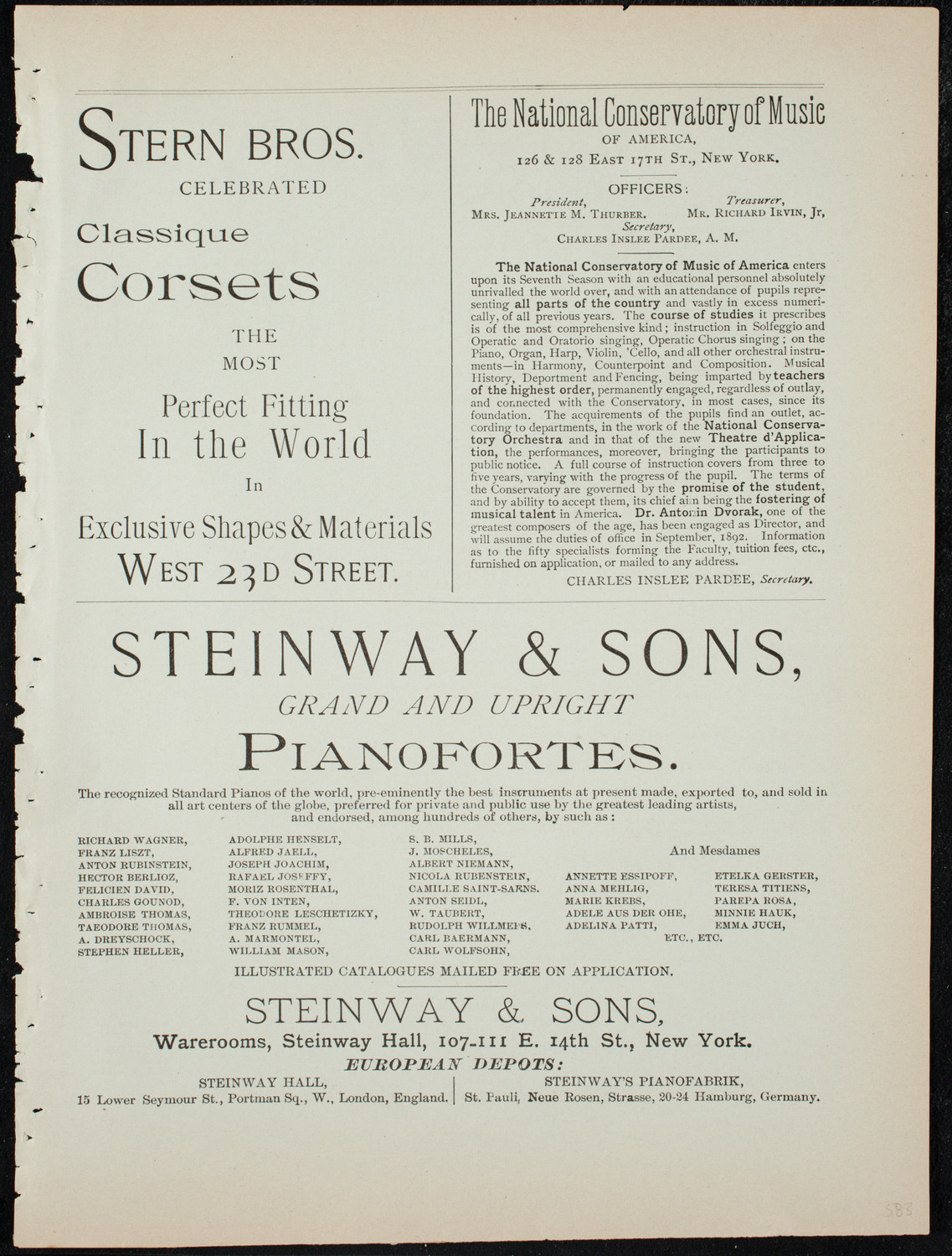 Cappa's Seventh Regiment Band, January 14, 1892, program page 7