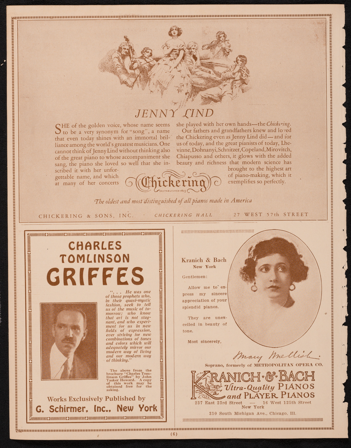 Schola Cantorum of New York, February 24, 1925, program page 6