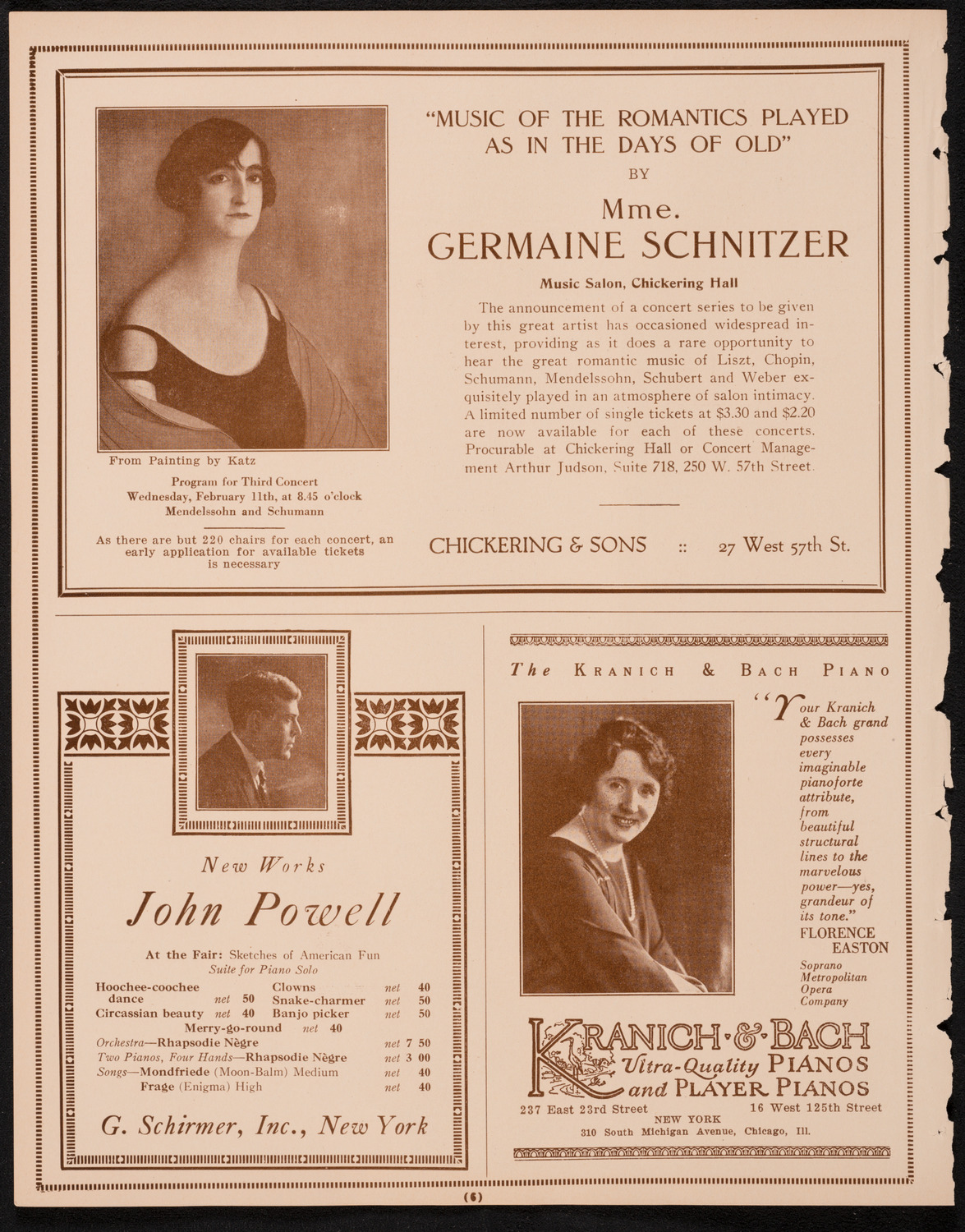 Tito Schipa, Tenor, February 9, 1925, program page 6