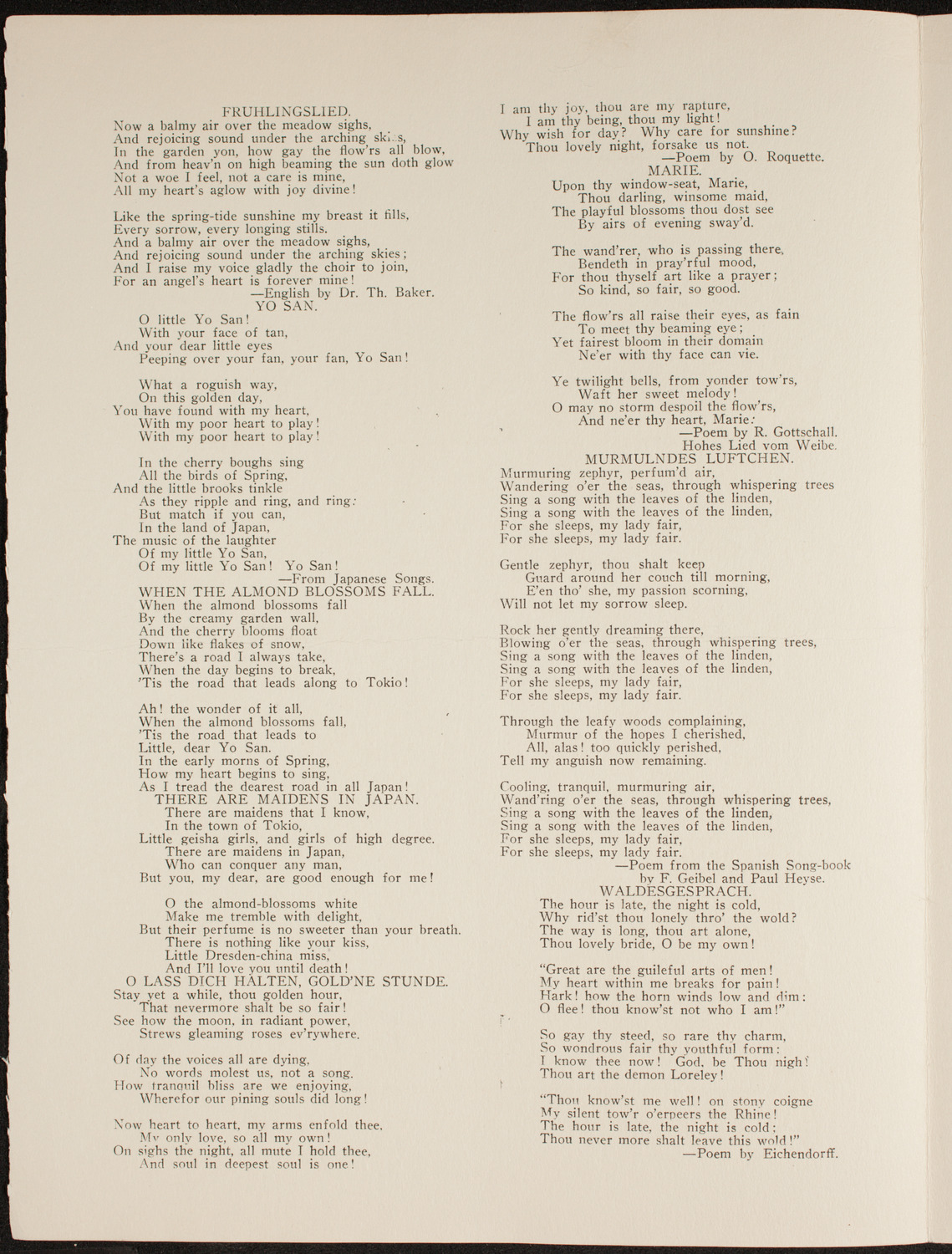 A. Agnes Chopourian, November 22, 1911, program page 2