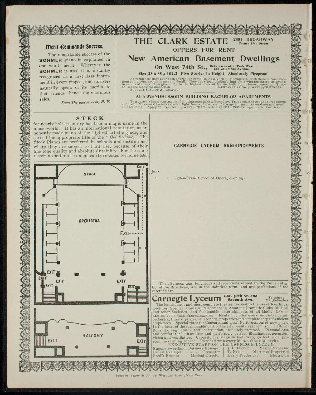 Virgil Piano School Advanced Class Recital, June 1, 1905, program page 4