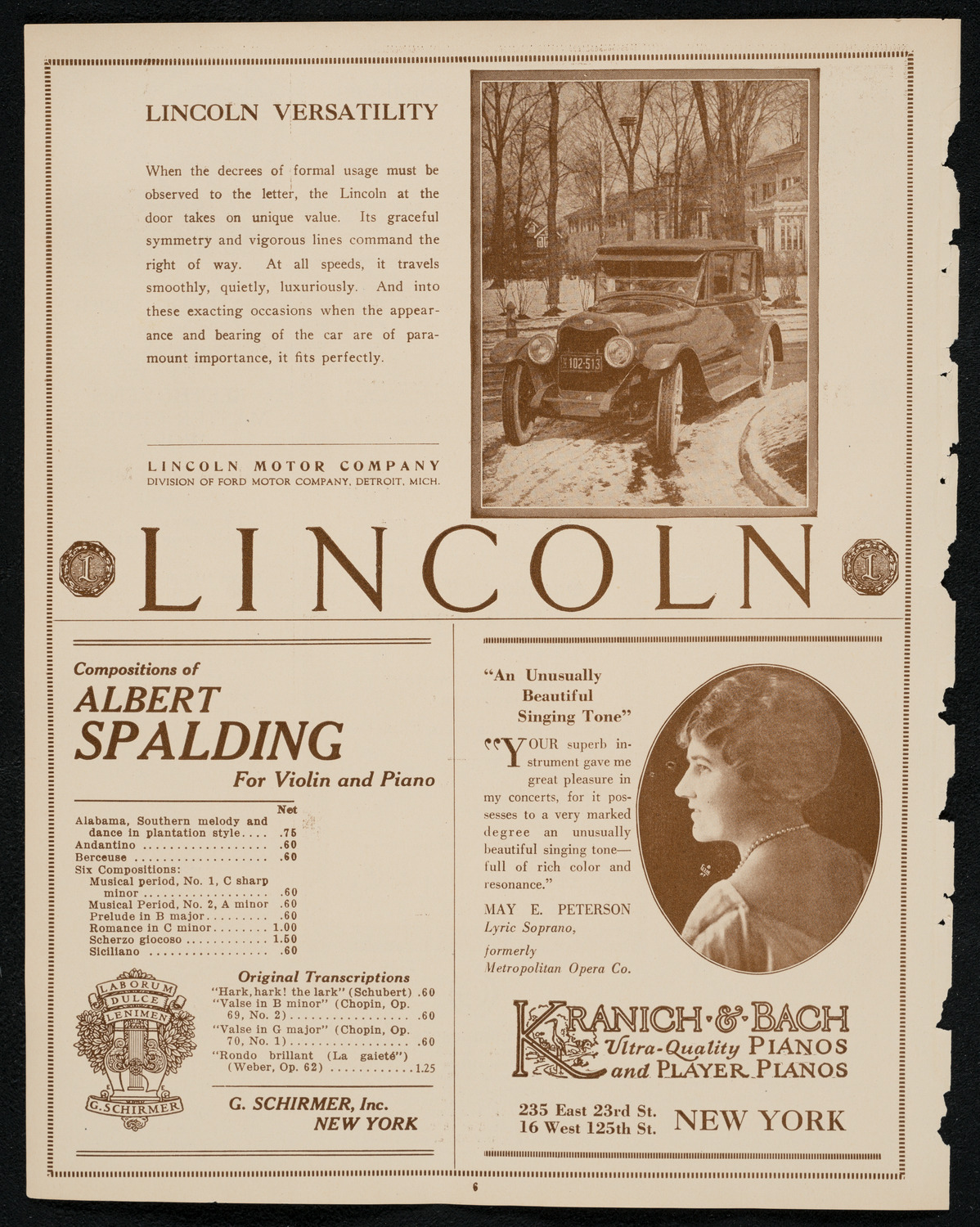 Symphony Concert for Young People, February 2, 1924, program page 6