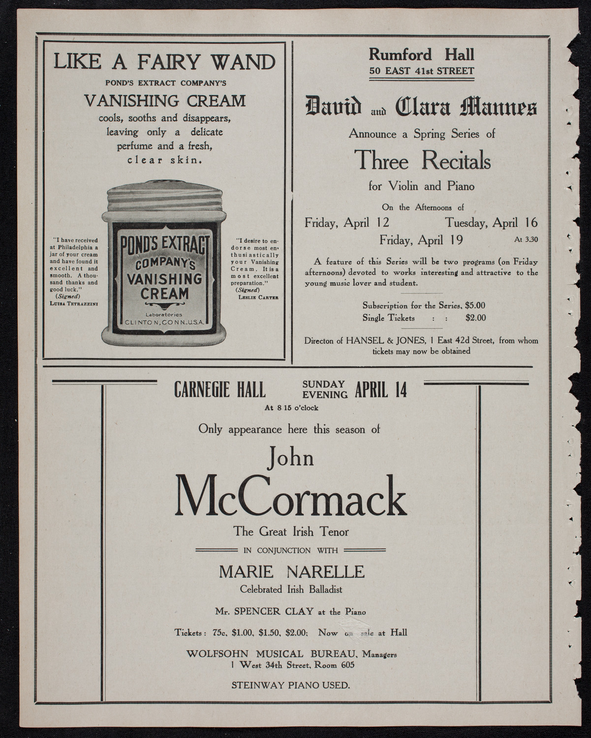 People's Symphony Concert, April 14, 1912, program page 8