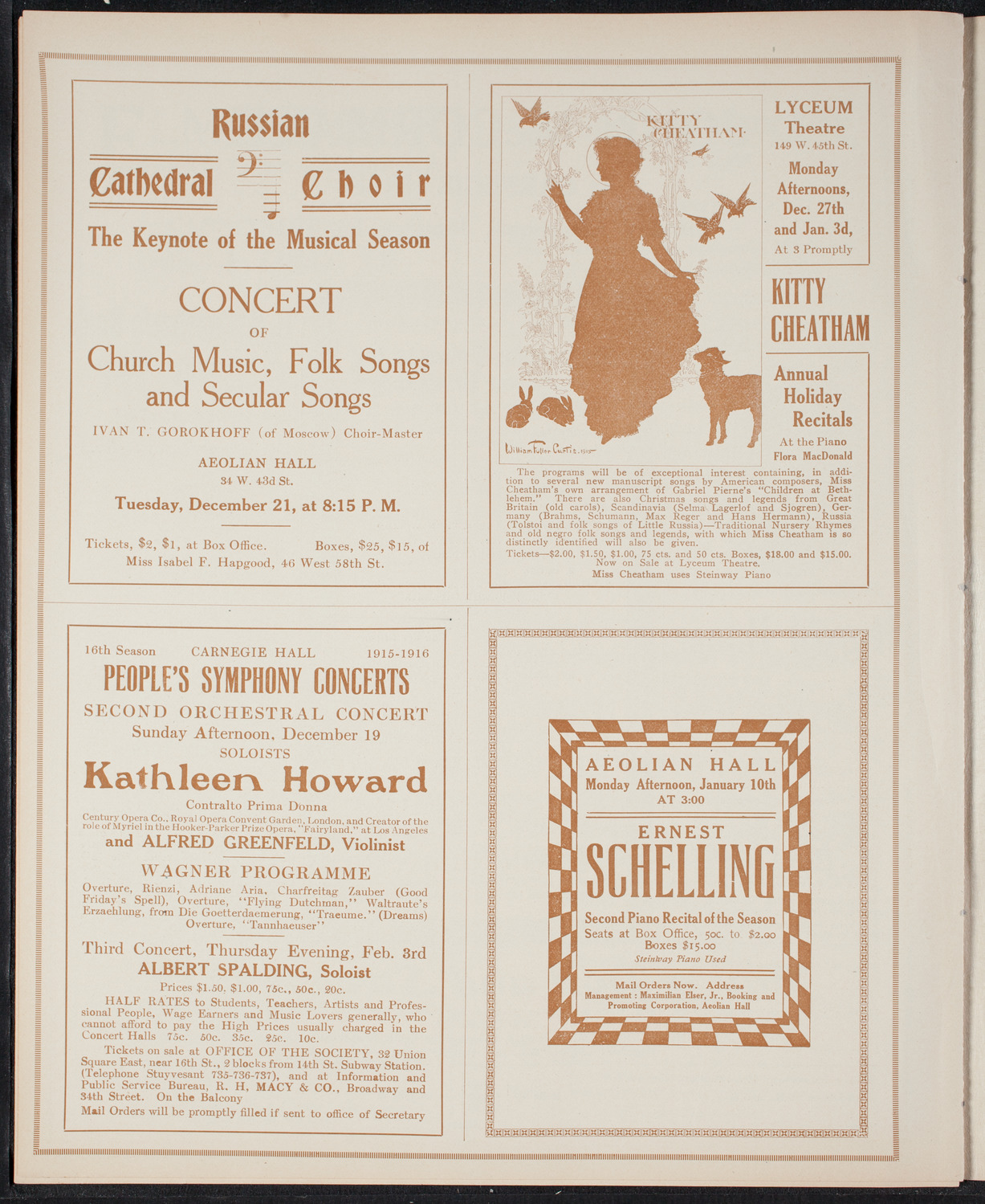 New York Banks' Glee Club, December 18, 1915, program page 10