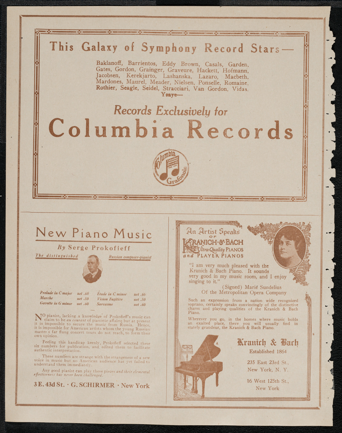 National Symphony Orchestra, March 2, 1921, program page 6