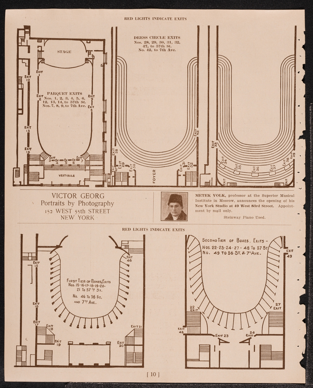 Johanna Gadski, Soprano, with the New York Philharmonic, October 30, 1921, program page 10
