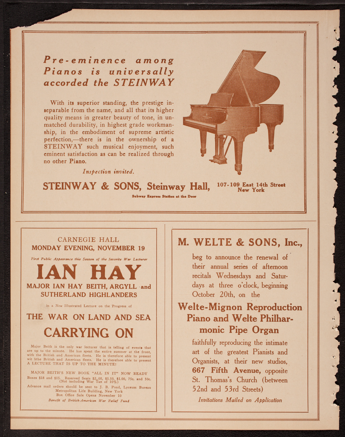 New York Symphony Orchestra, November 15, 1917, program page 4