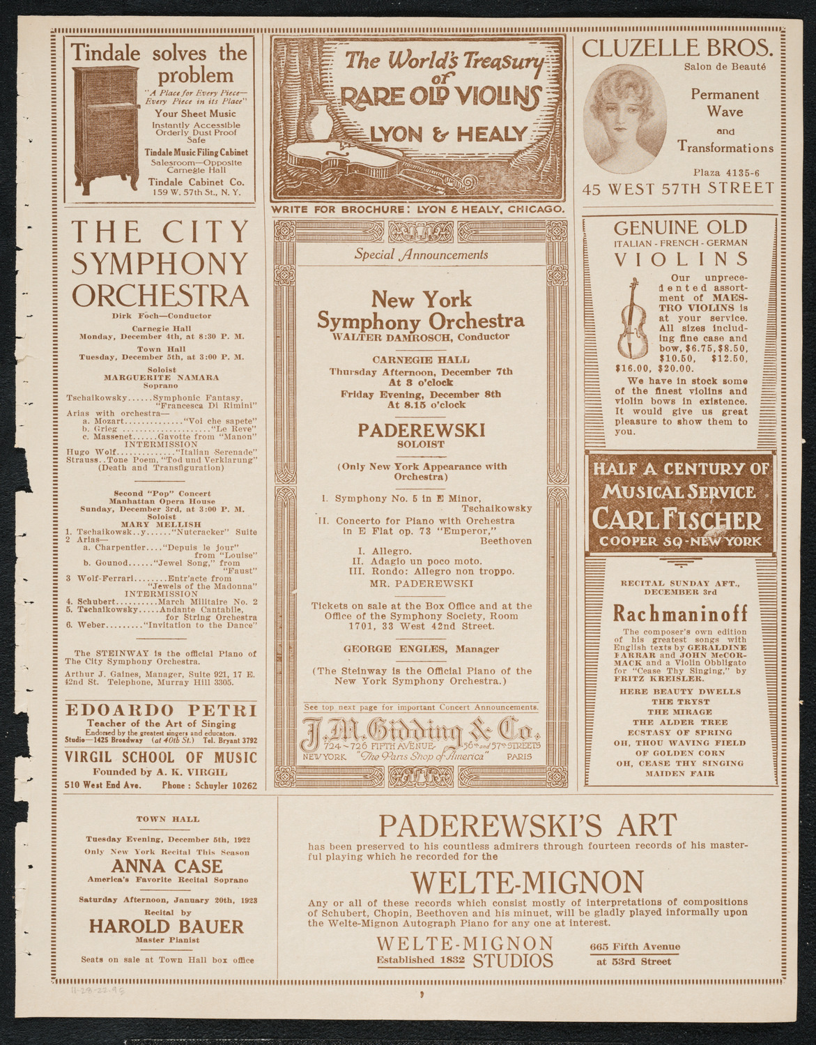 Frieda Hempel, Soprano, November 28, 1922, program page 9