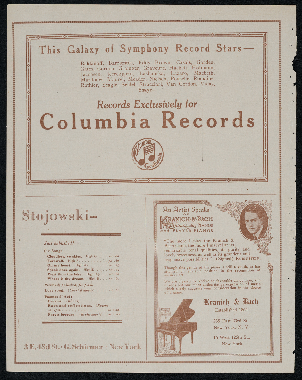 New York Symphony Orchestra, February 10, 1921, program page 6