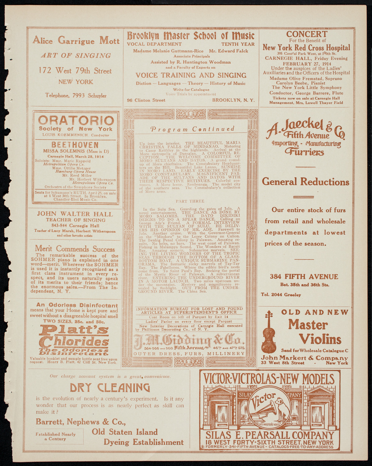 Burton Holmes Travelogue: The Philippines, February 22, 1914, program page 9